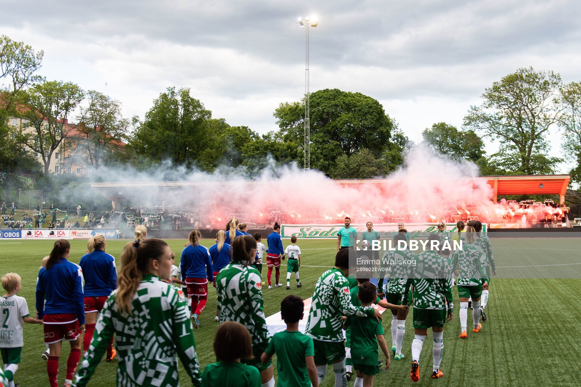 under fotbollsmatchen i Damallsvenskan mellan Hammarby och