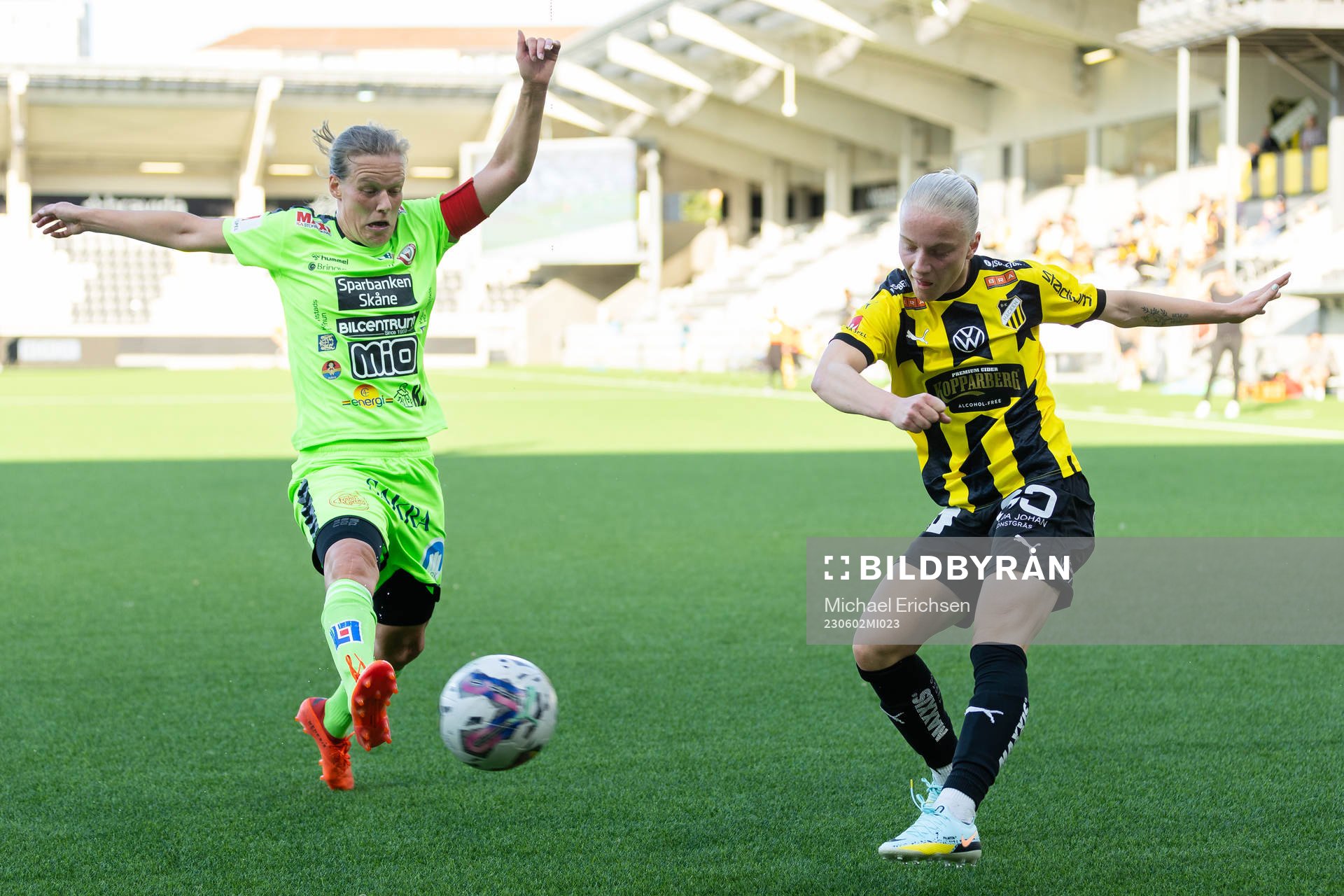 Kristianstads Therese Ivarsson och Häckens Anna Sandberg