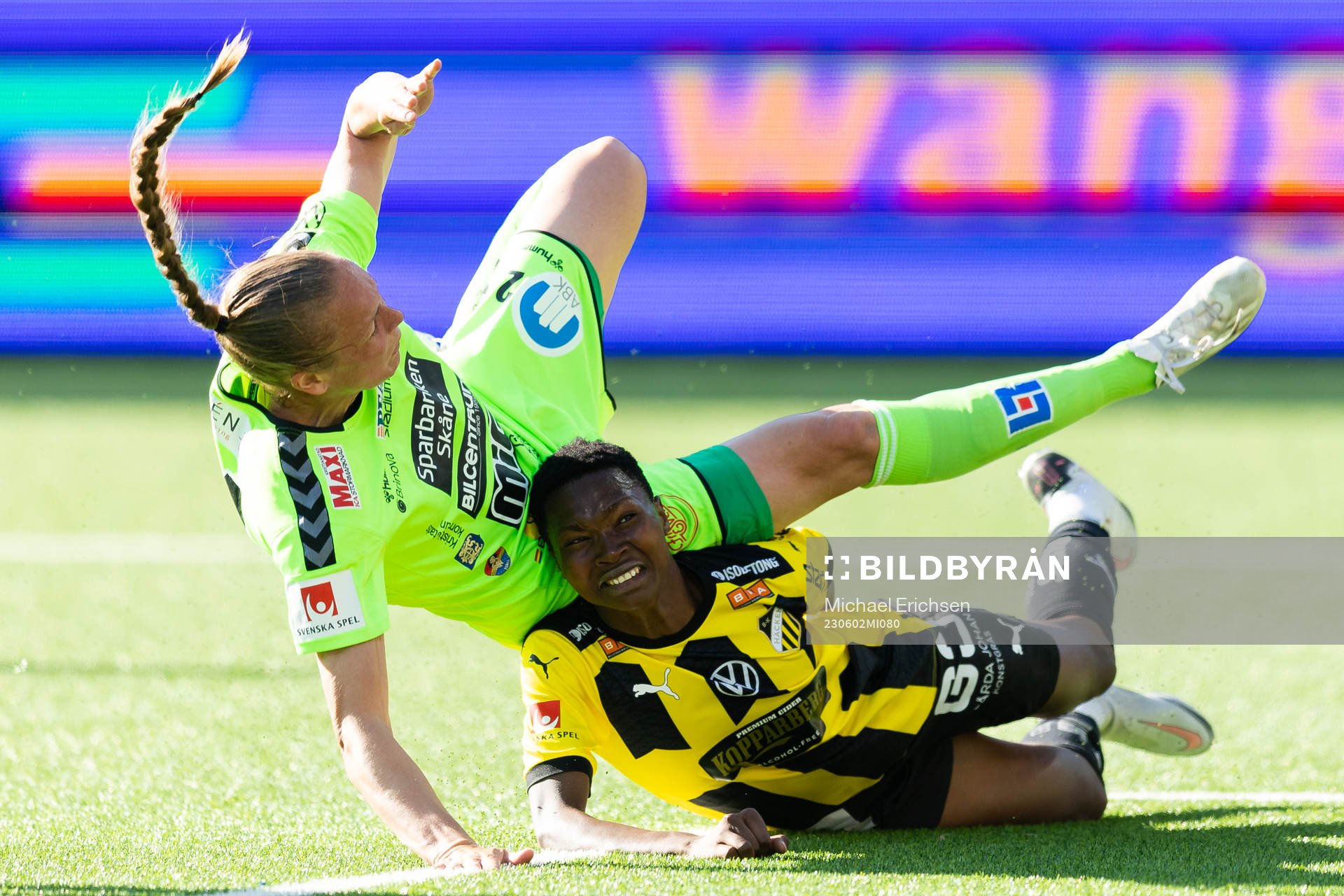 Kristianstads Therese Ivarsson och Häckens Aisha Masaka