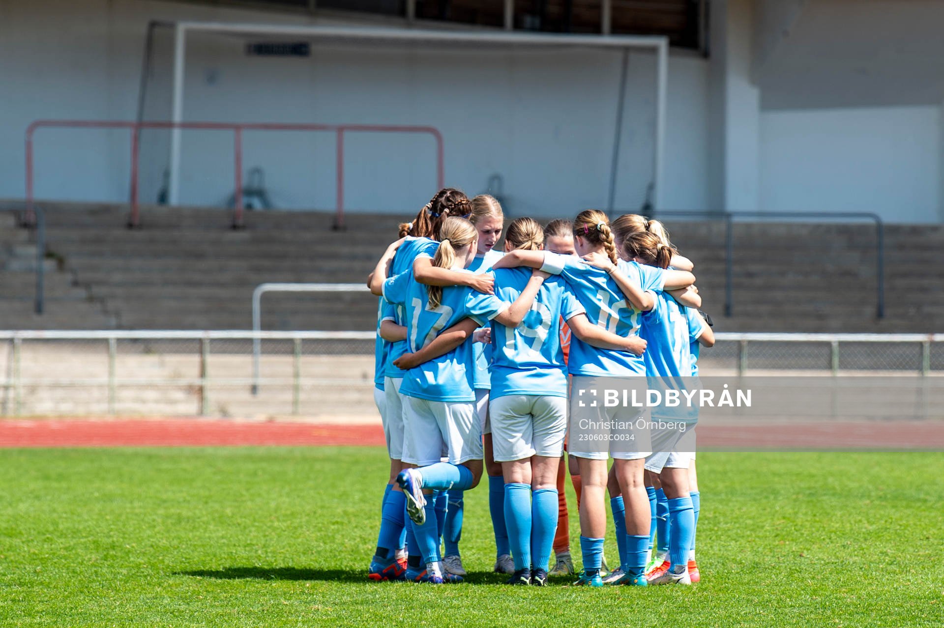 Malmö FFs spelare innan F15 matchen i Malmö Trophy mellan