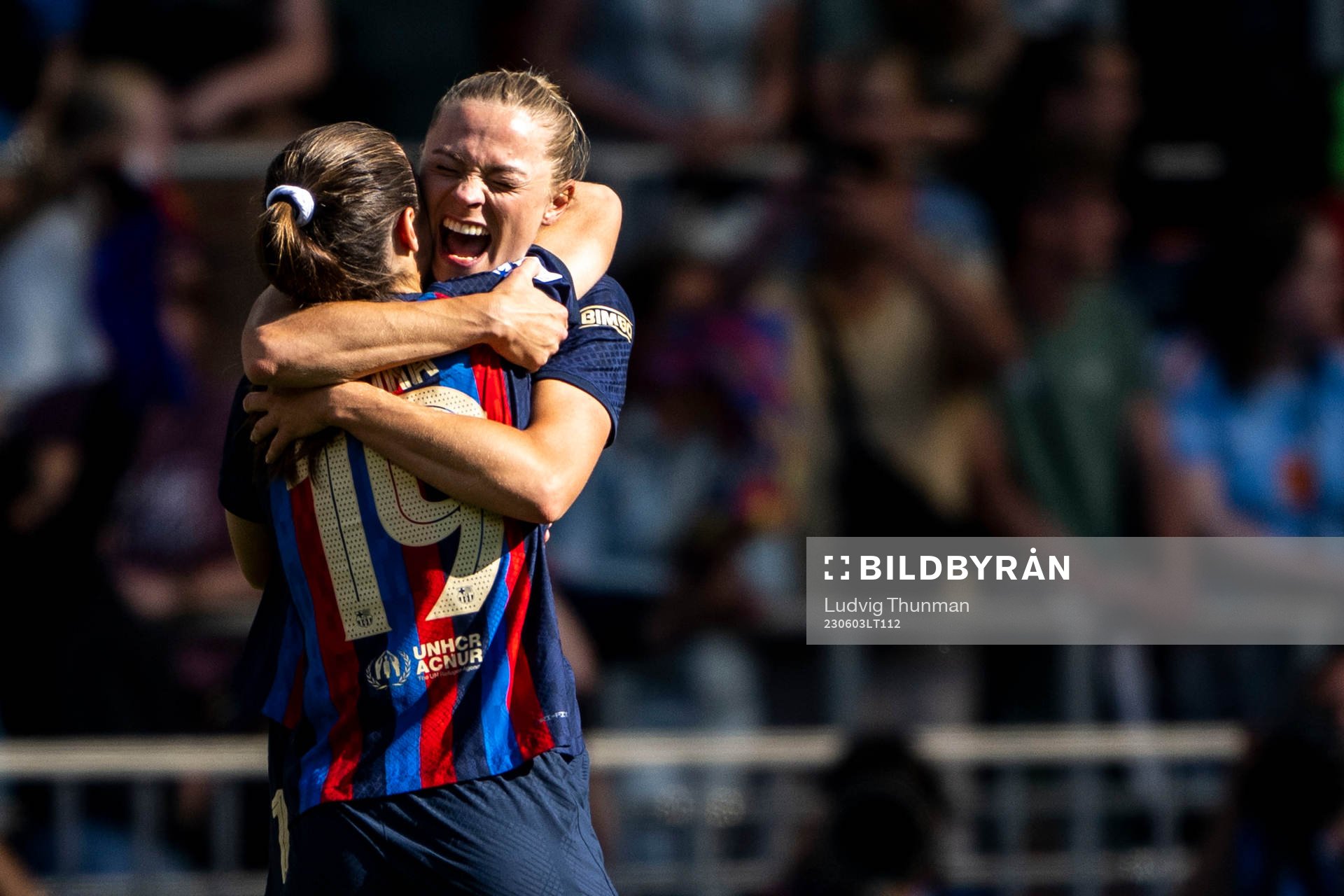 Fridolina Rolfö of Barcelona celebrates