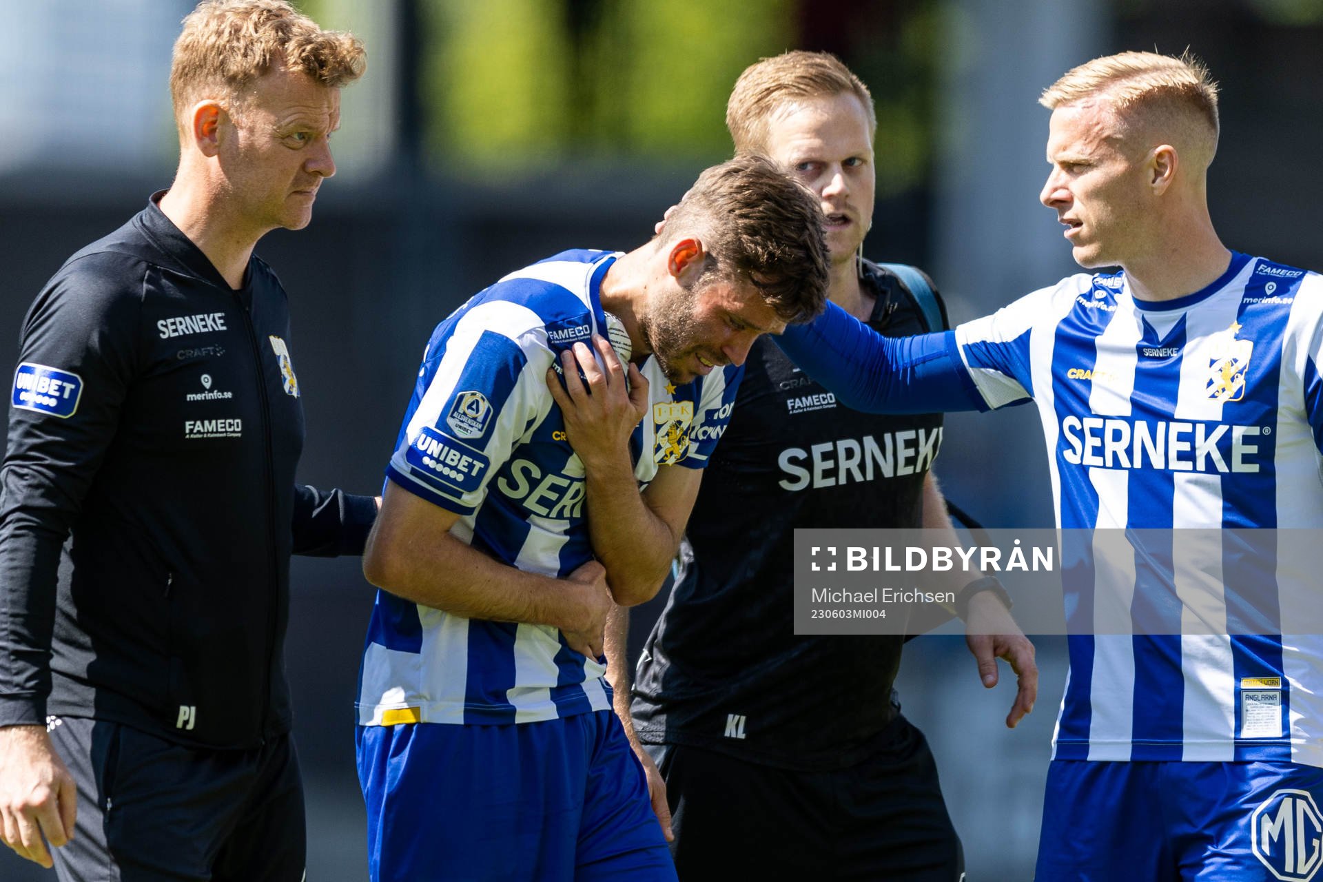 IFK Göteborgs Emil Salomonsson har ont