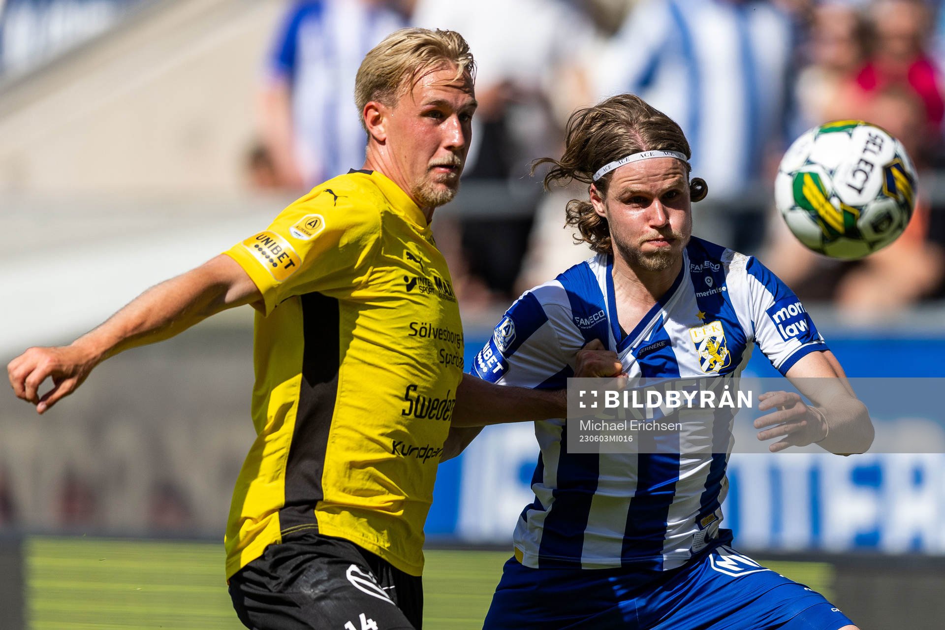 Mjällbys Herman Johansson och IFK Göteborgs Gustaf Norlin