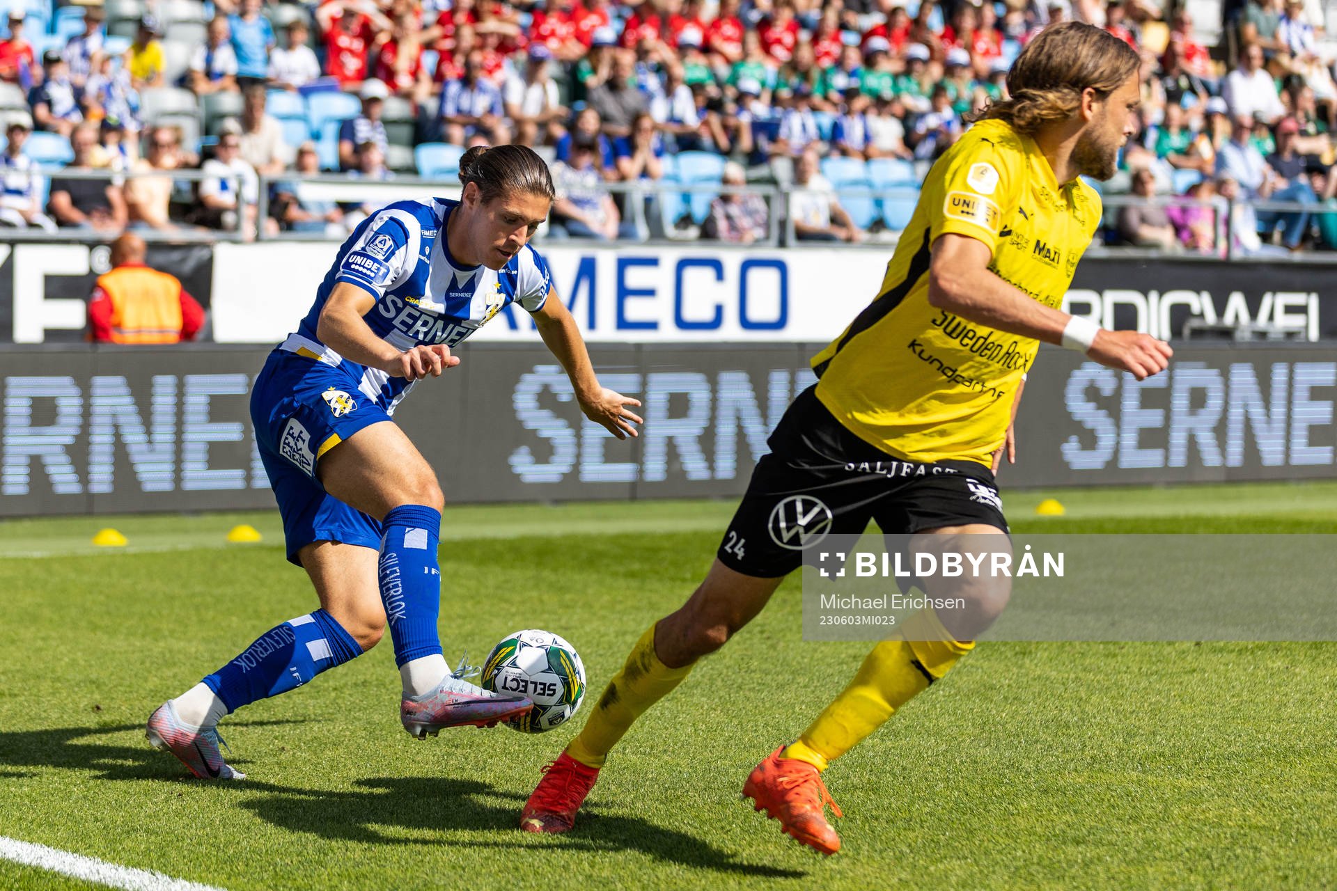 IFK Göteborgs Eman Markovic och Mjällbys Tom Pettersson