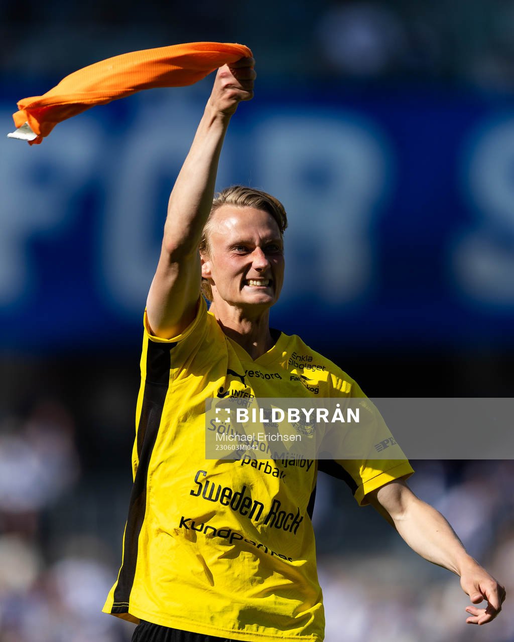 Mjällbys Alexander Johansson jublar