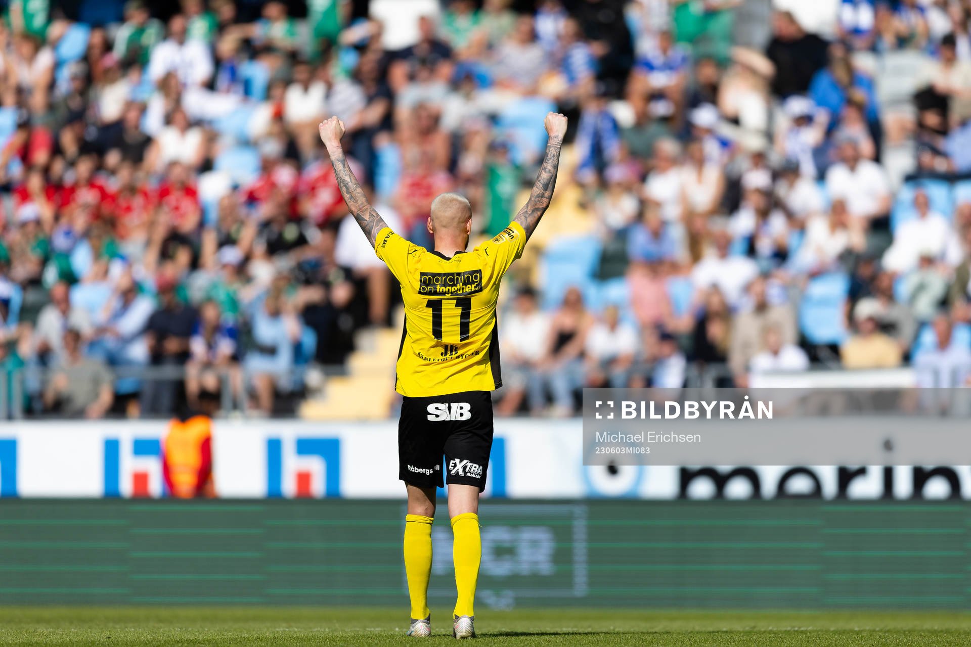 Mjällbys Adam Ståhl jublar