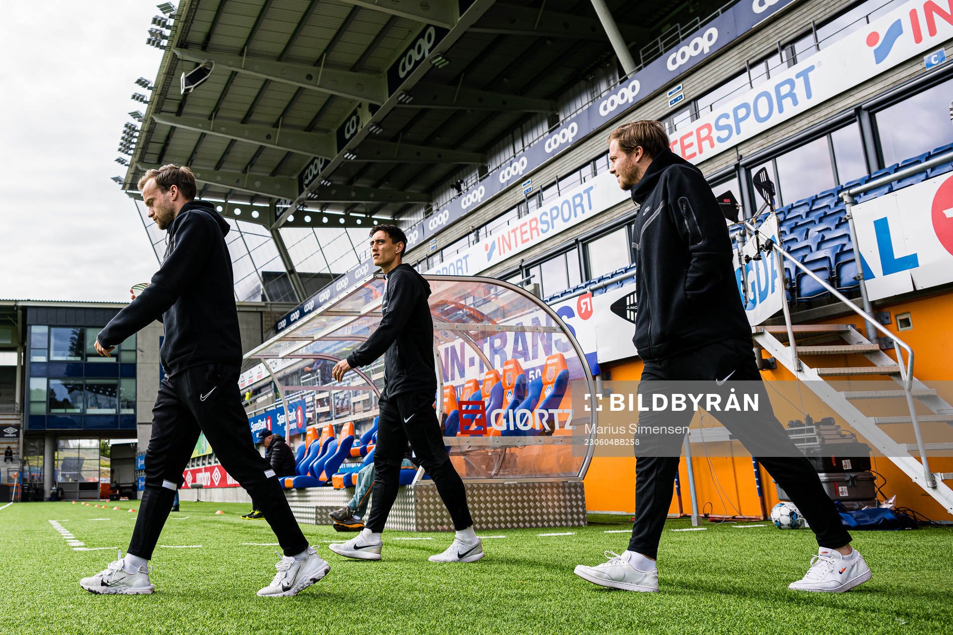 Bård Finne, Svenn Crone and Frederik Børsting of Brann