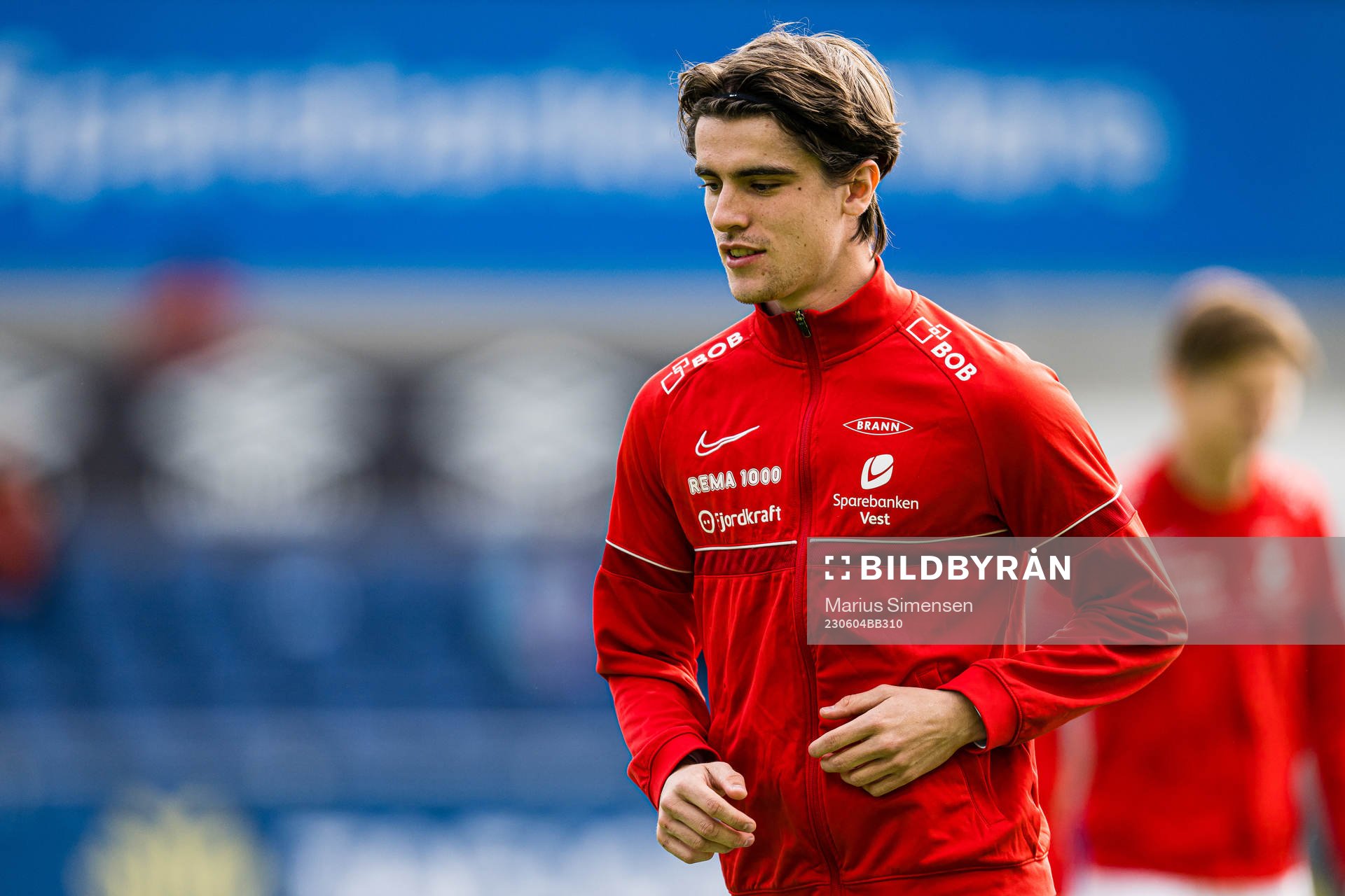 Ulrik Mathisen of Brann warms up