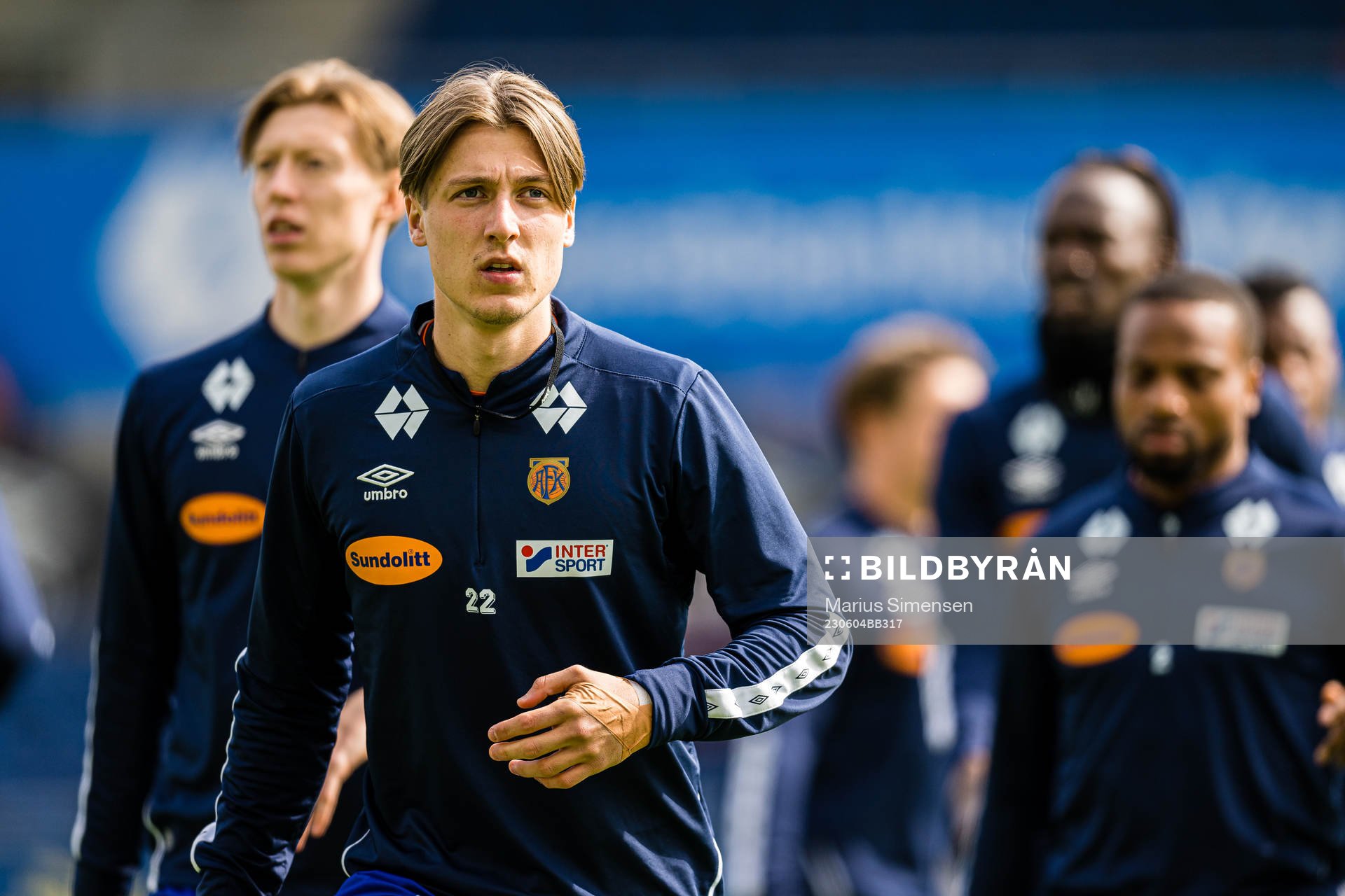 Markus Karlsbakk of Aalesund warms up
