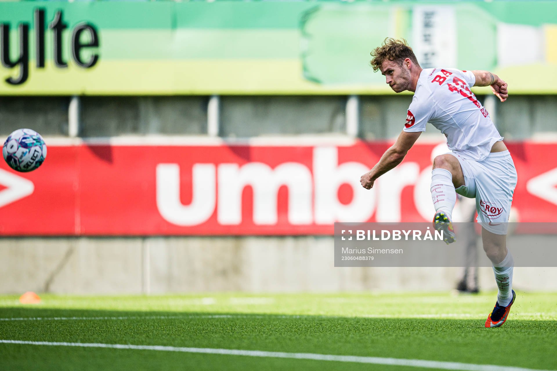 Ole Didrik Blomberg of Brann scores a disallowed goal