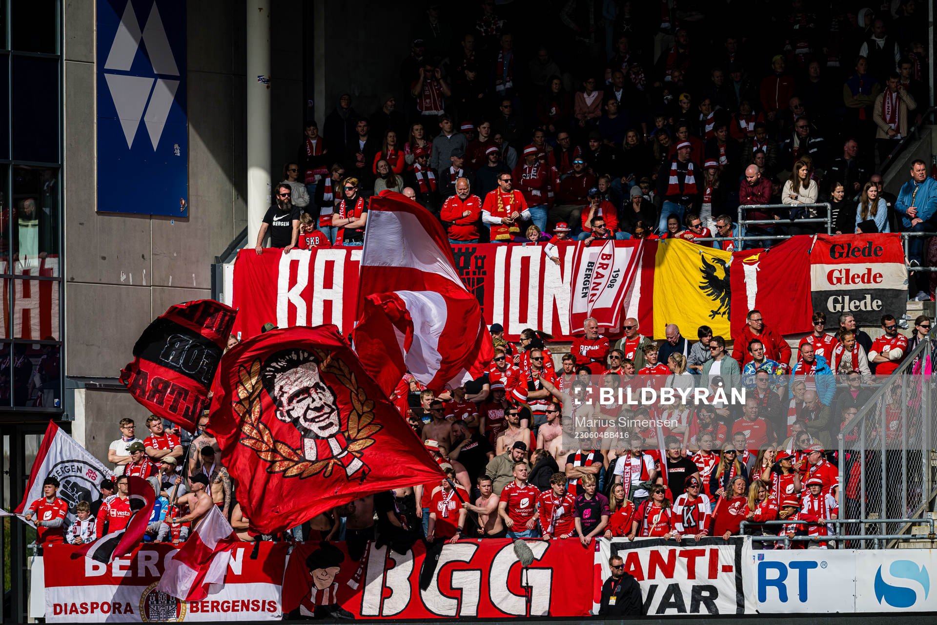 Spectators in the stands