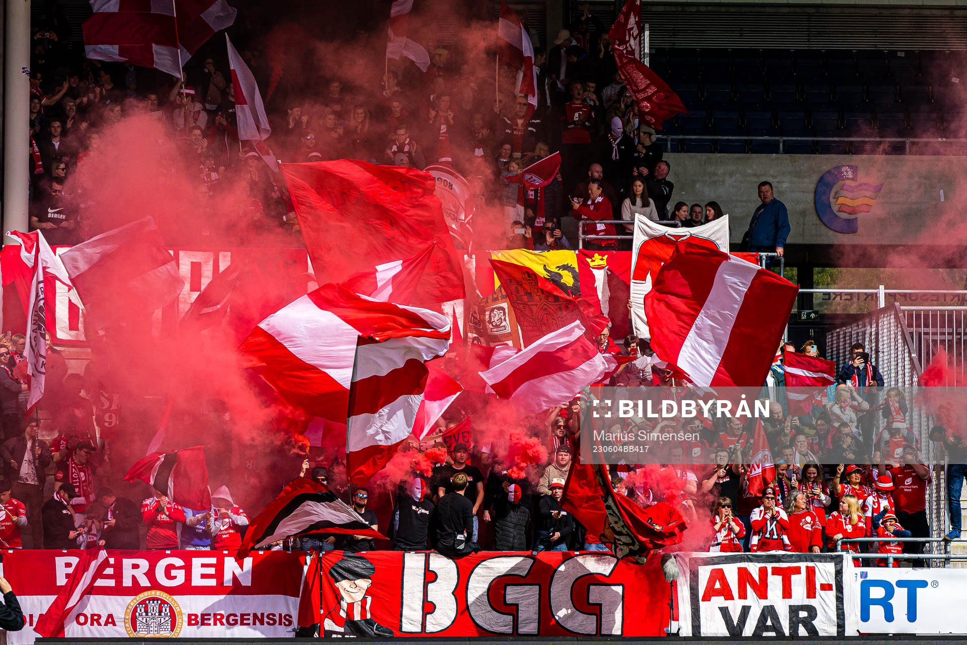 Spectators in the stands