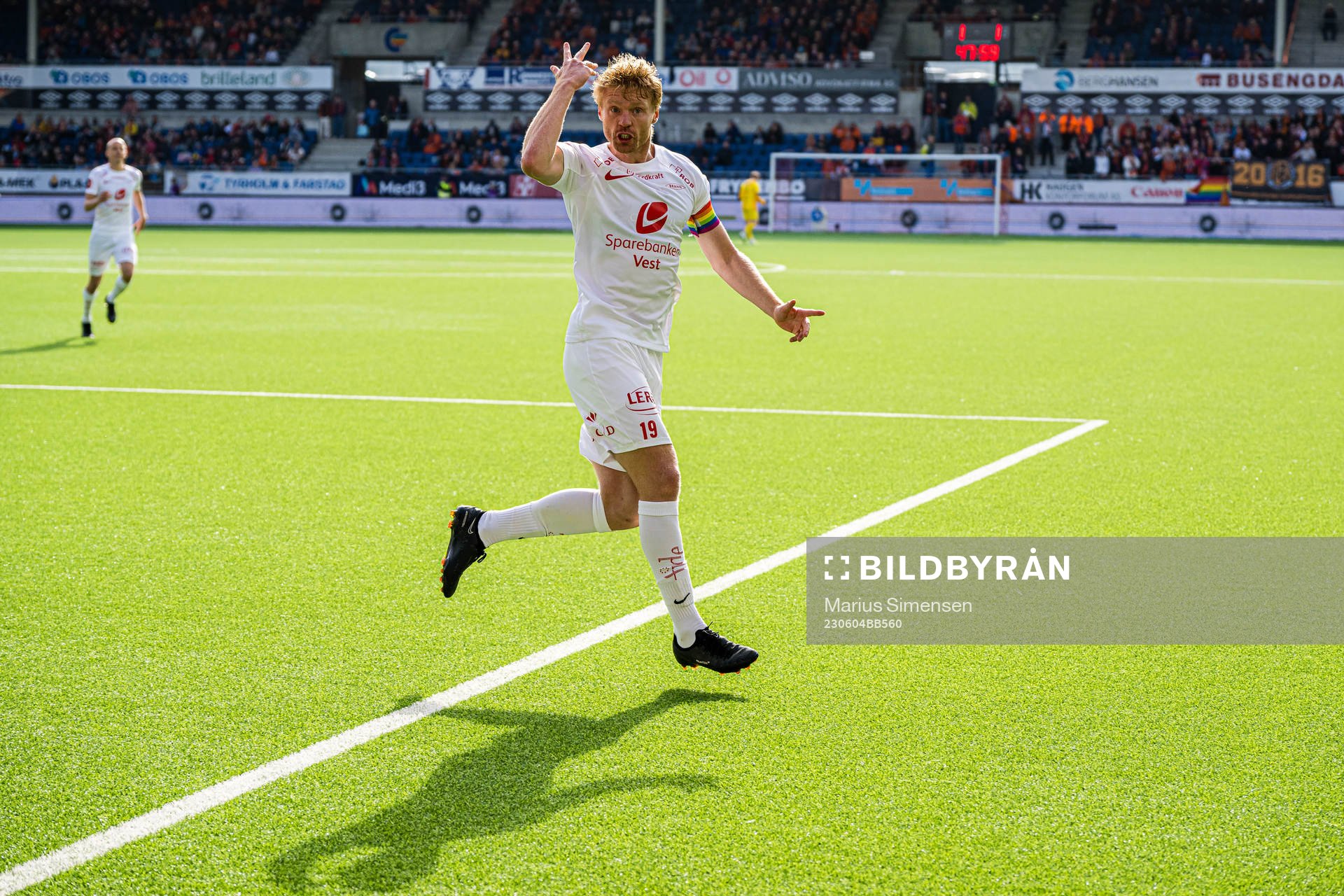 Sivert Heltne Nilsen of Brann celebrates