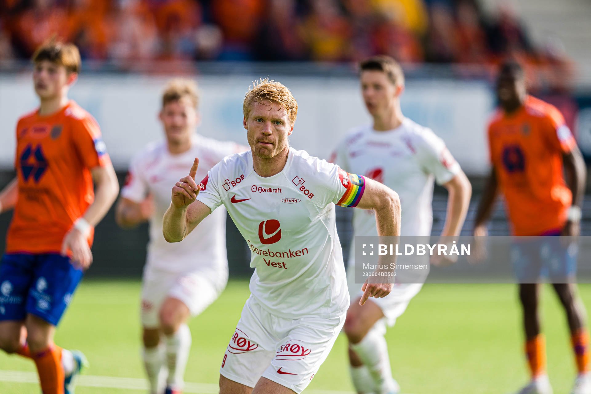Sivert Heltne Nilsen of Brann celebrates