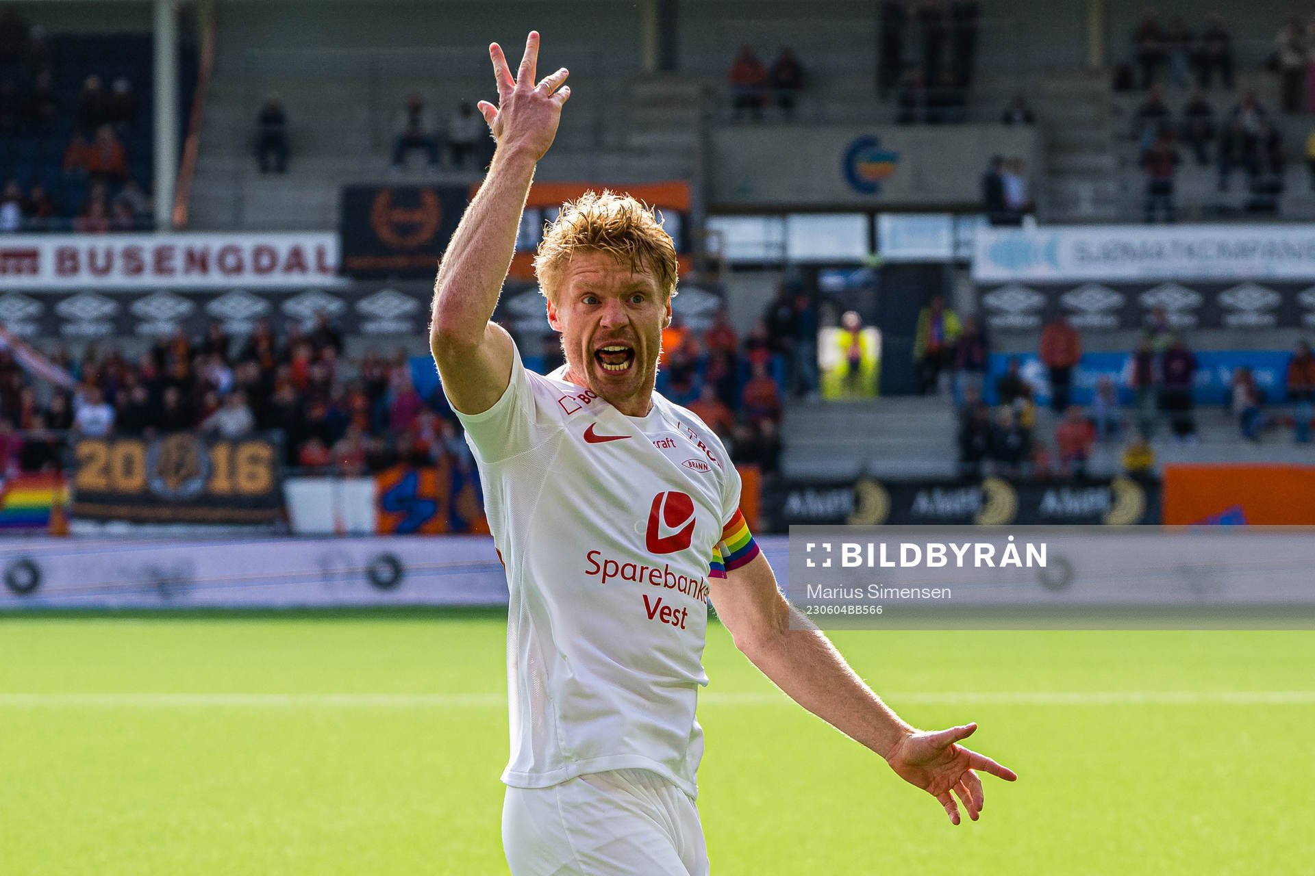 Sivert Heltne Nilsen of Brann celebrates
