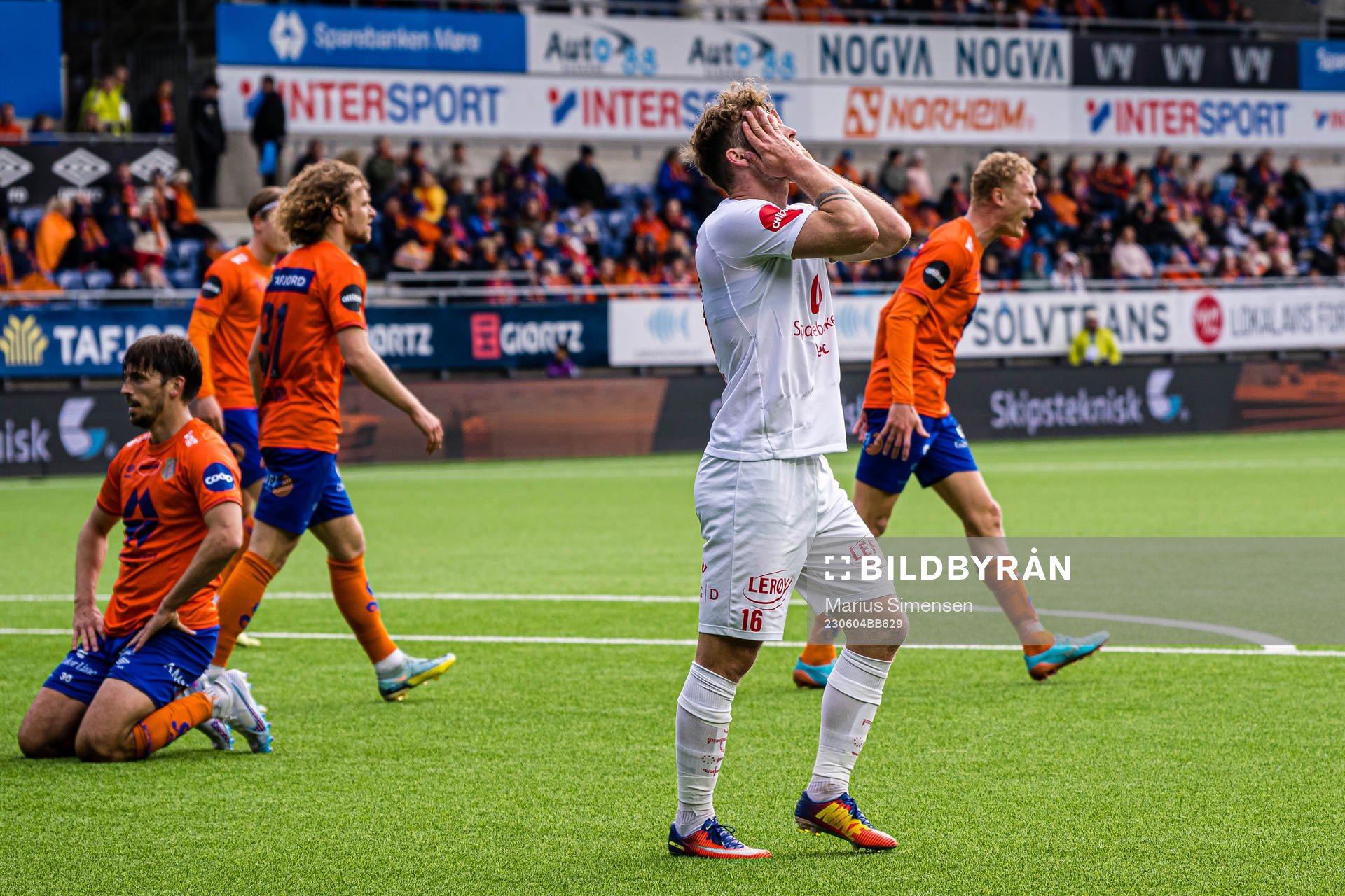 Ole Didrik Blomberg of Brann reacts