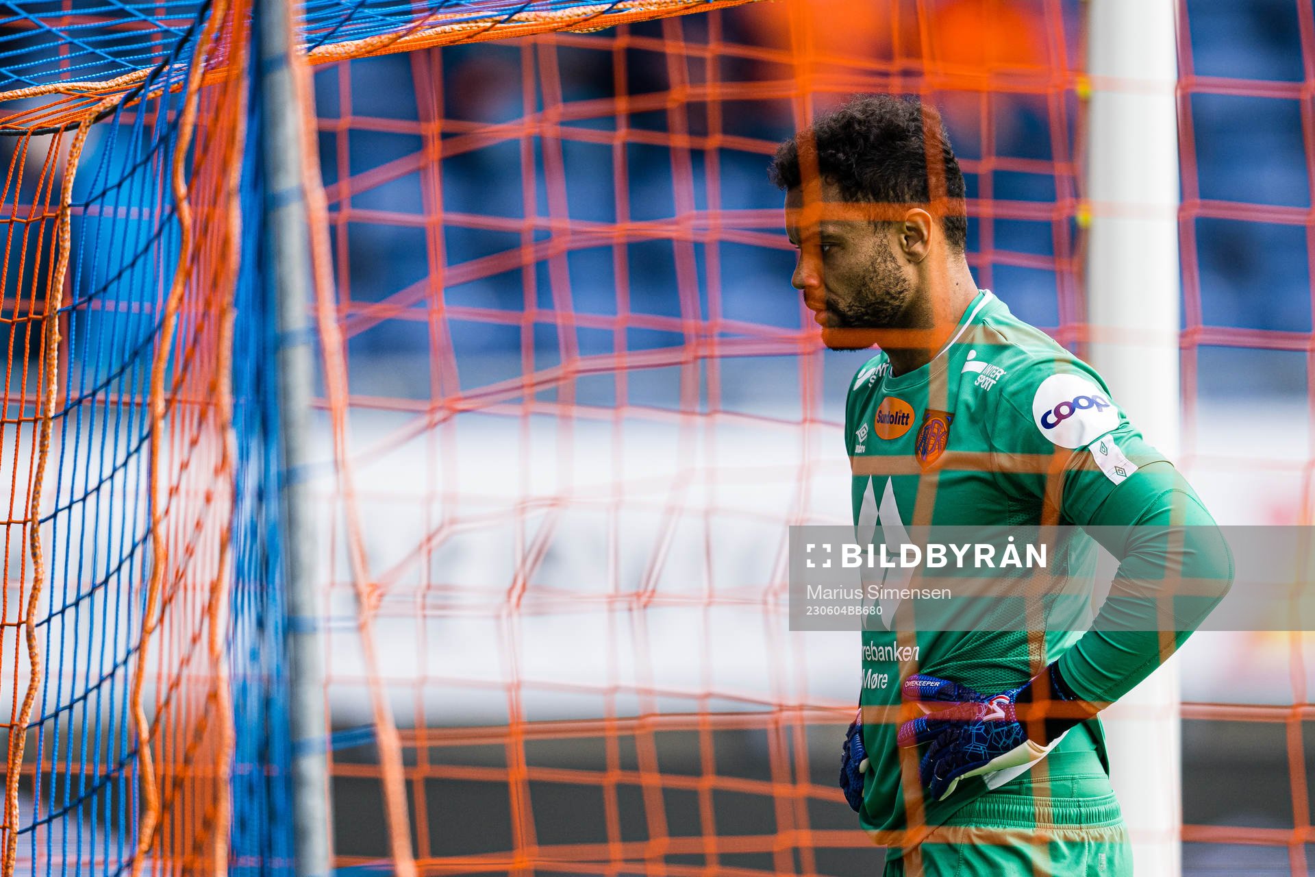 Sten Michael Grytebust of Aalesund looks dejected