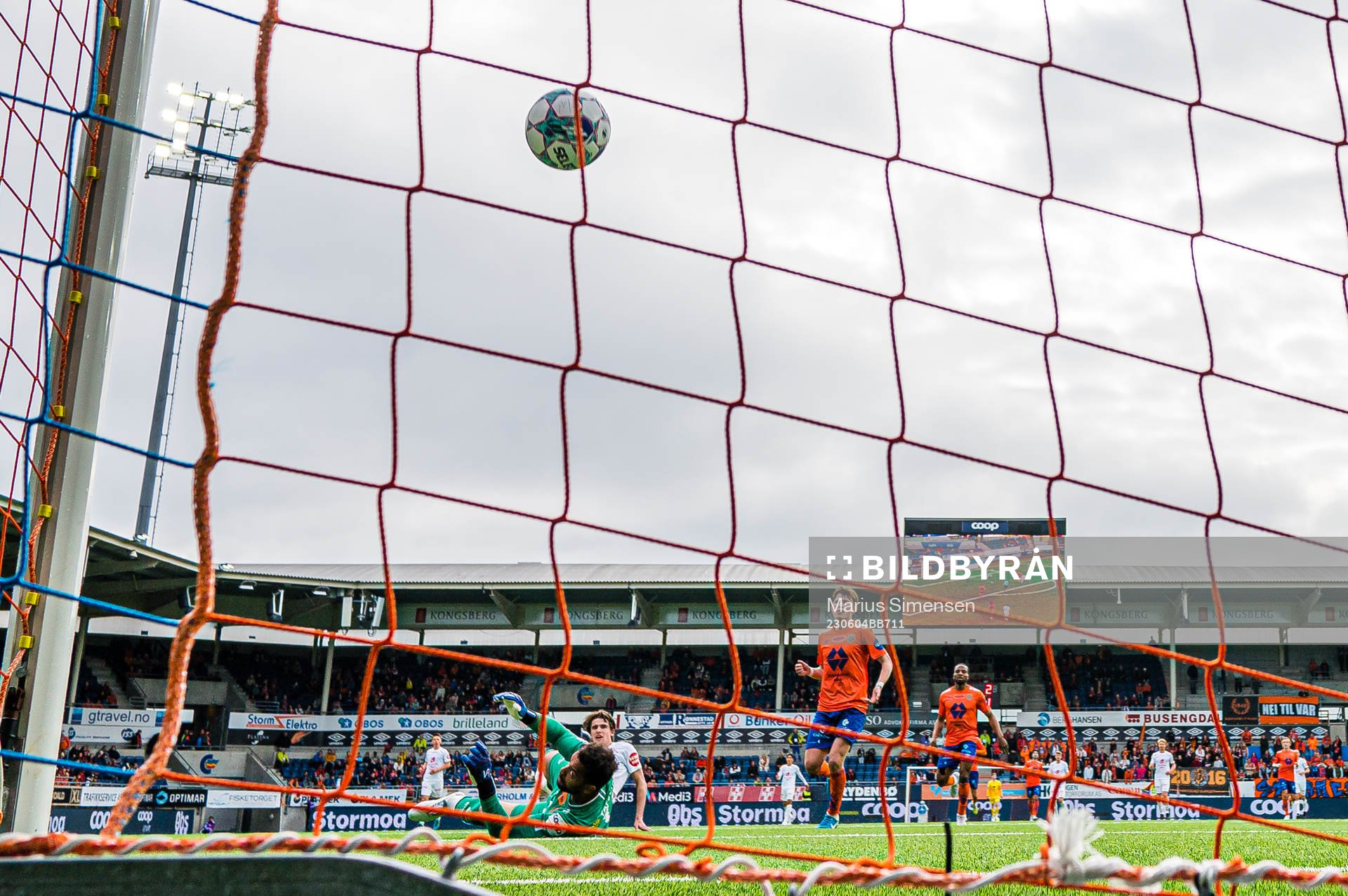 Ulrik Mathisen of Brann scores the 1-3 goal