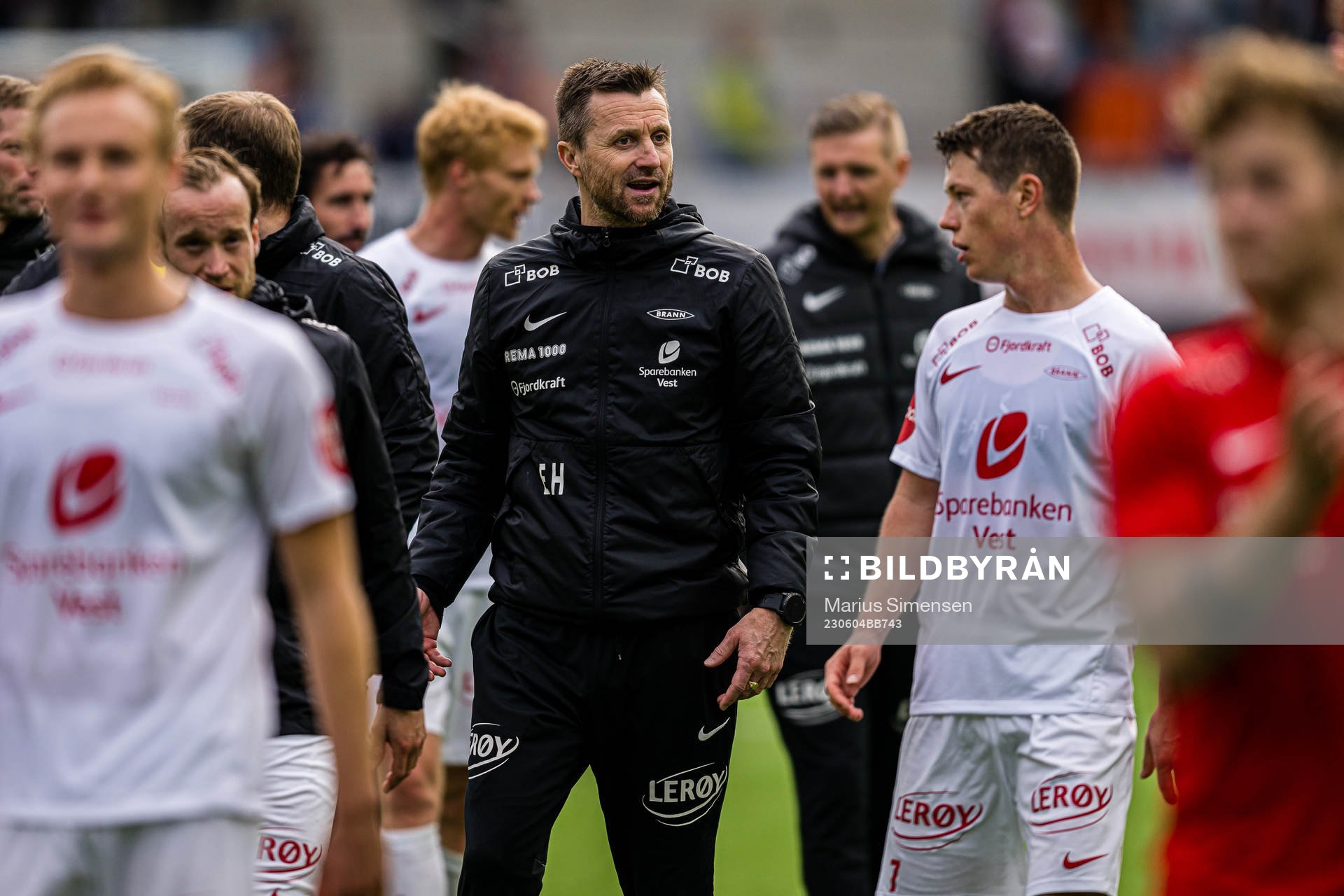 Eirik Horneland, head coach of Brann, and Mathias Rasmussen