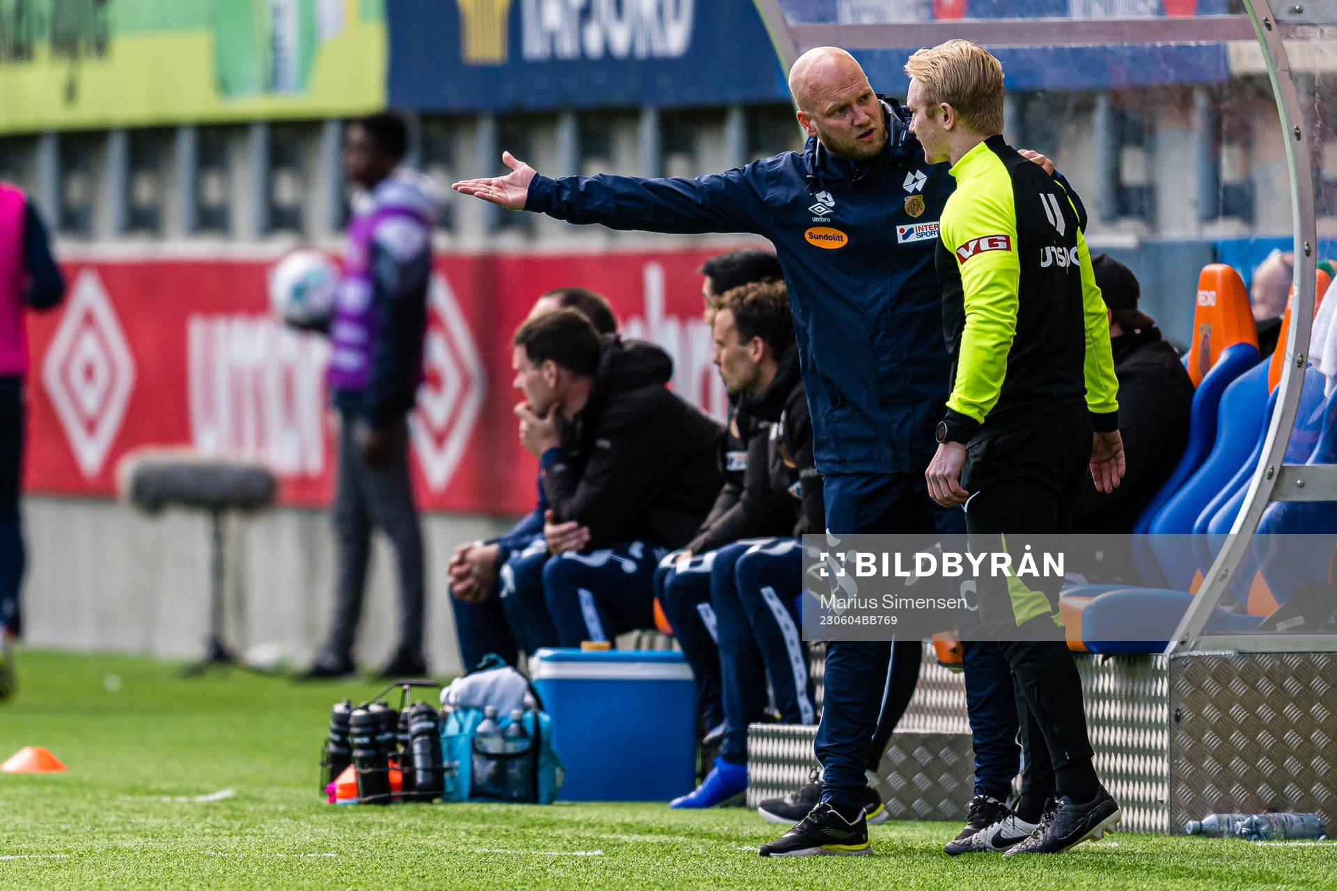 Marius Bøe, head coach of Aalesund, and Bendik Haarberg,