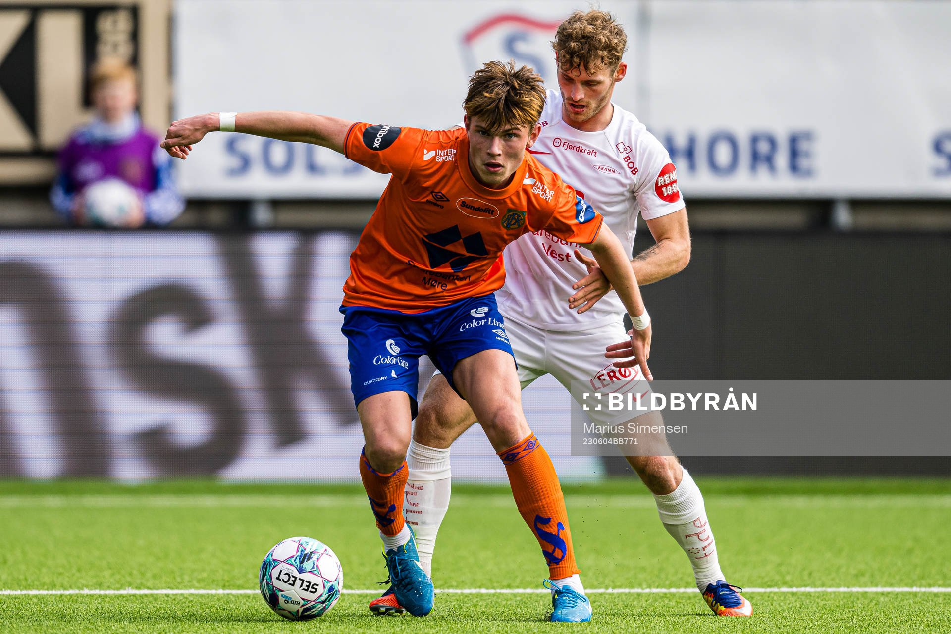 Nikolai Hopland of Aalesund and Ole Didrik Blomberg of Brann