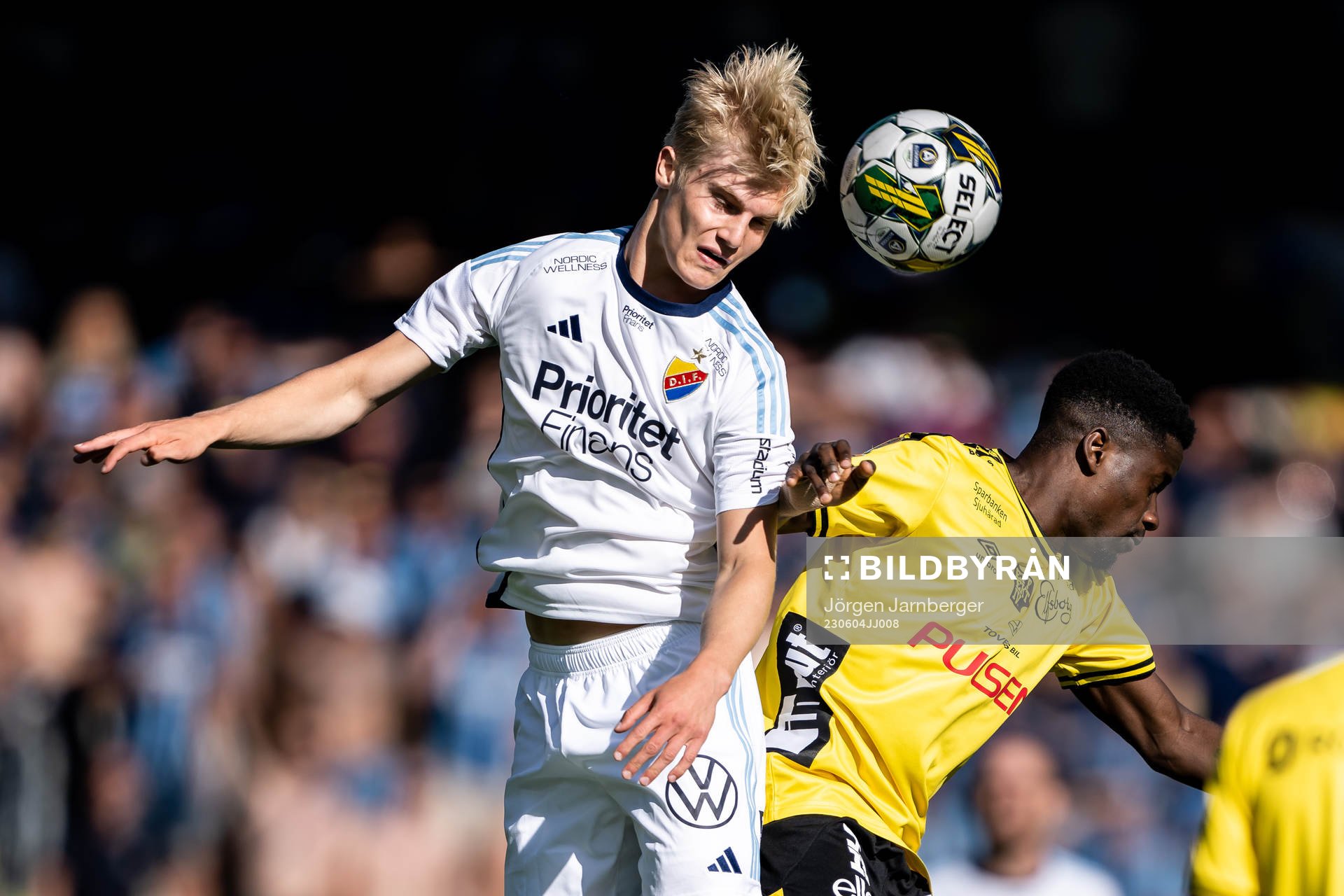 Djurgårdens Lucas Bergvall och Elfsborgs Michael Baidoo