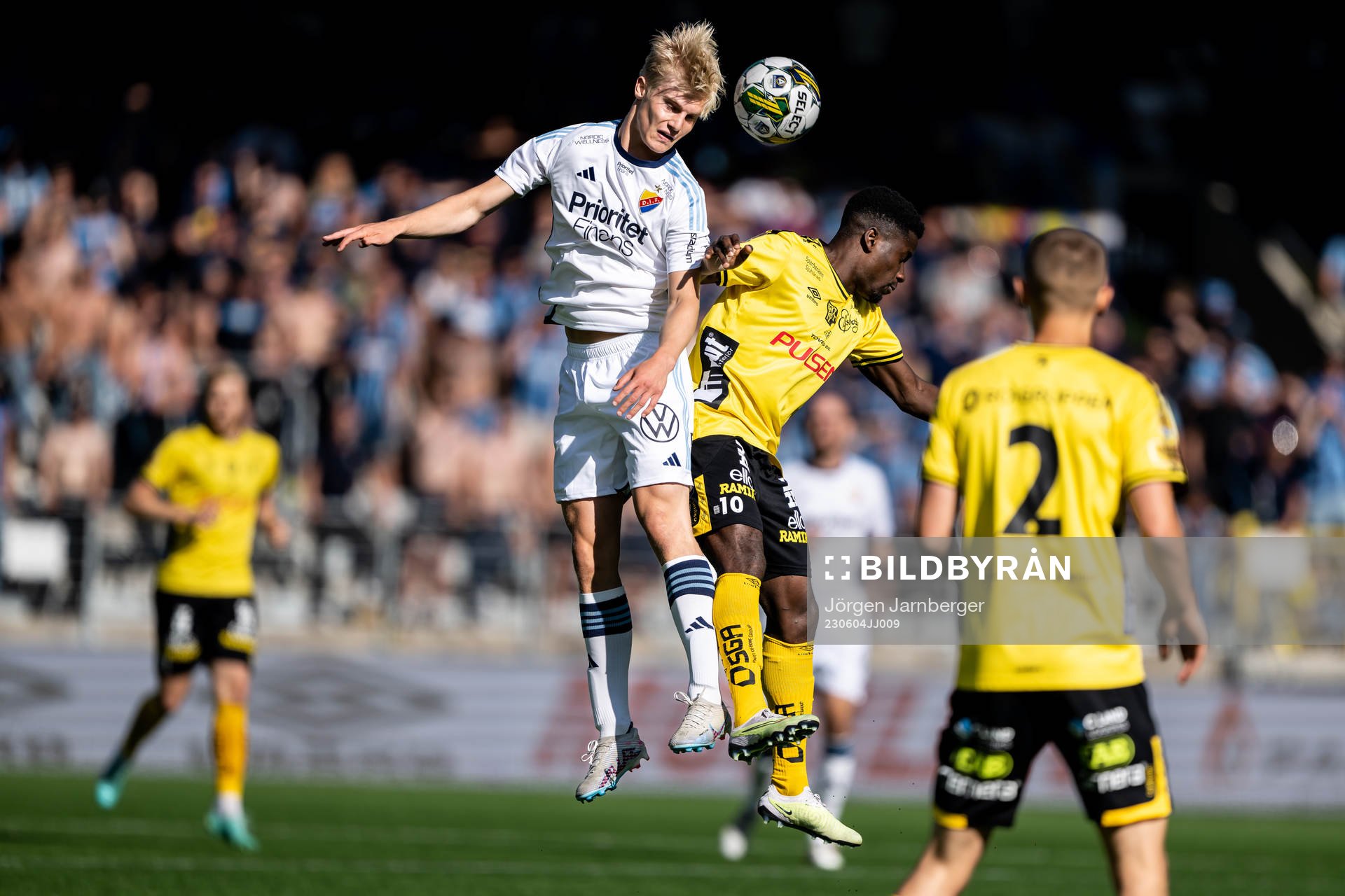 Djurgårdens Lucas Bergvall och Elfsborgs Michael Baidoo