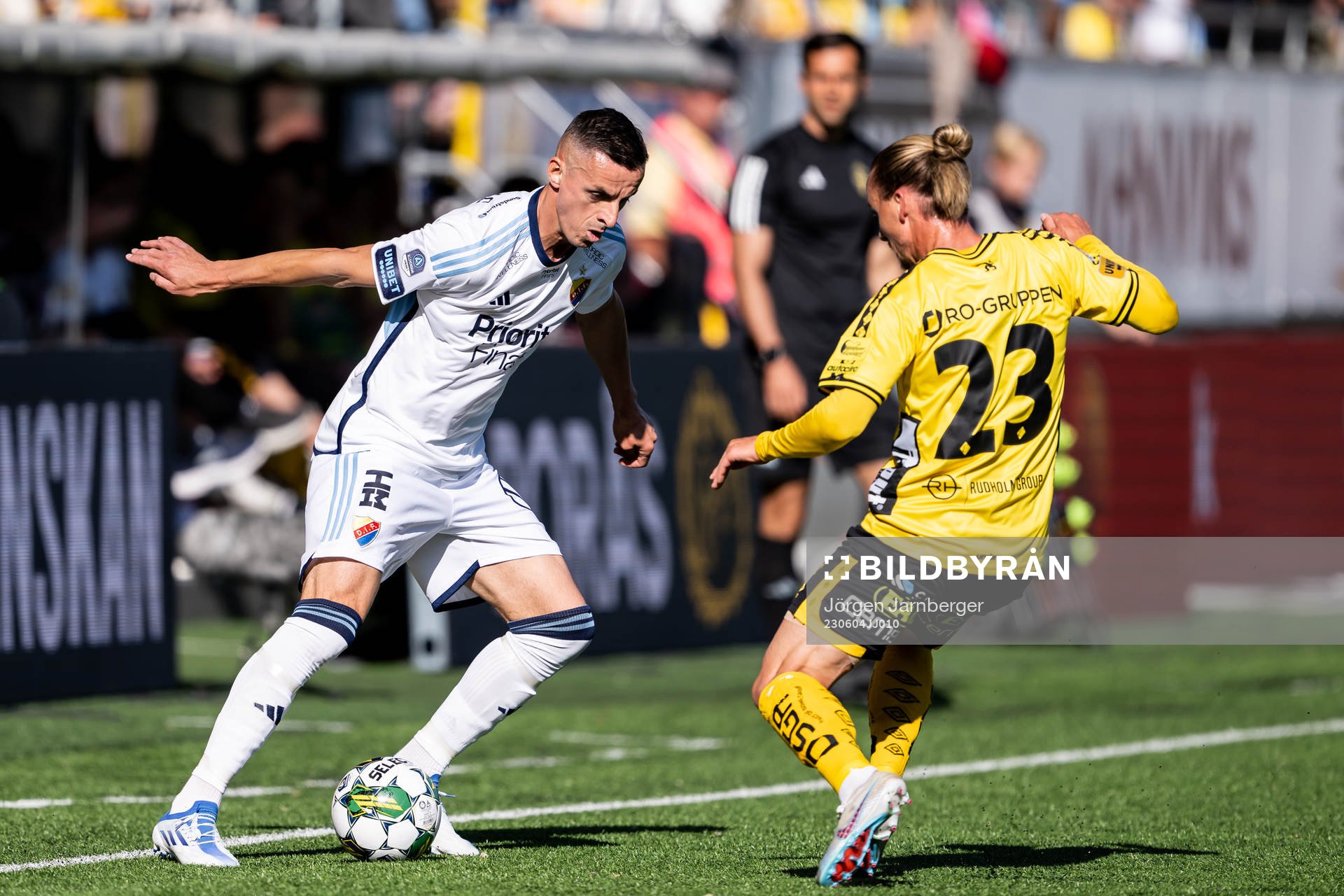 Djurgårdens Haris Radetinac och Elfsborgs Niklas Hult