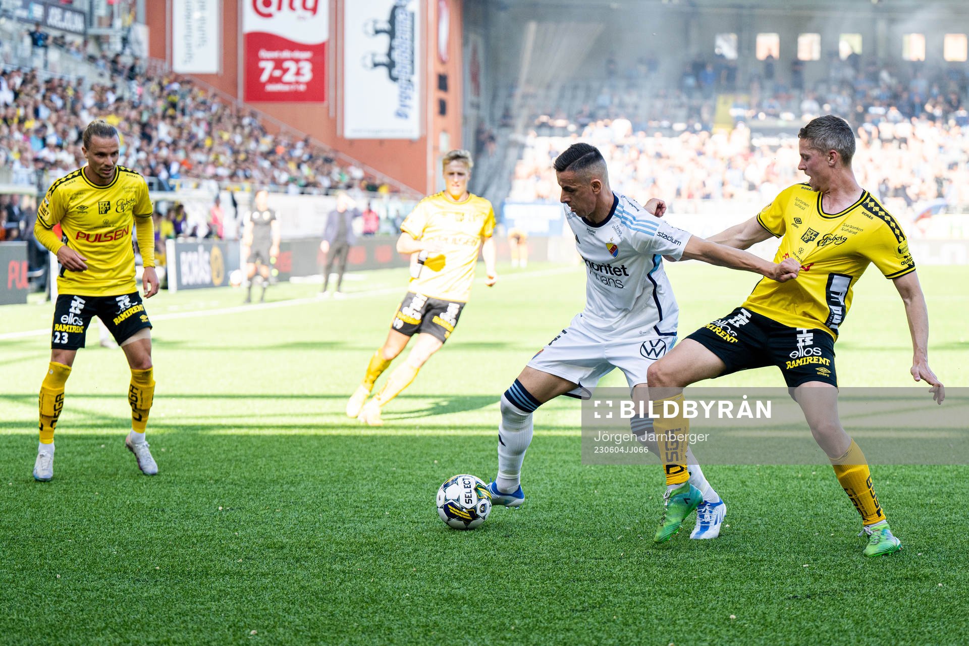 Djurgårdens Haris Radetinac och Elfsborgs Andre Ibsen
