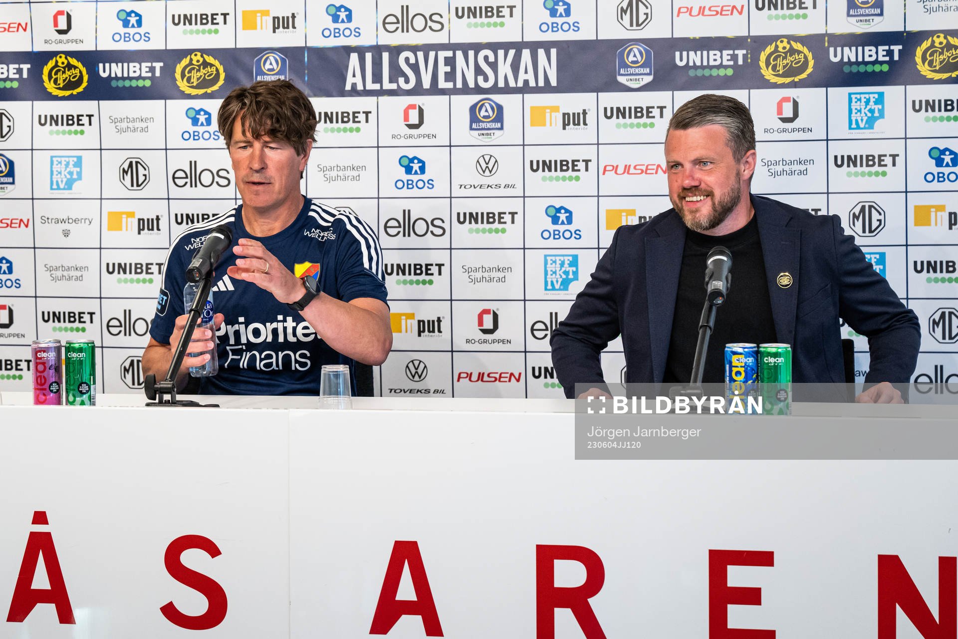 Djurgårdens tränare Thomas Lagerlöf och Elfsborgs