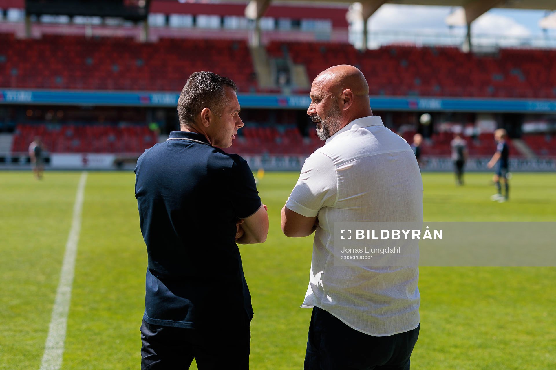 Östers tränare Srdjan Tufegdzic och Utsiktens manager