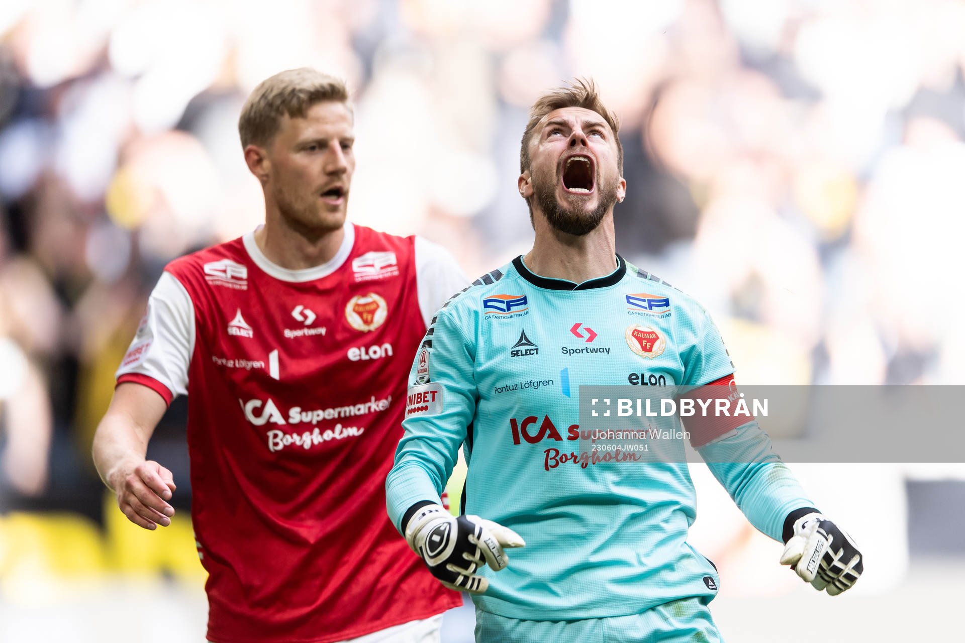 Kalmars målvakt Ricardo Friedrich jublar