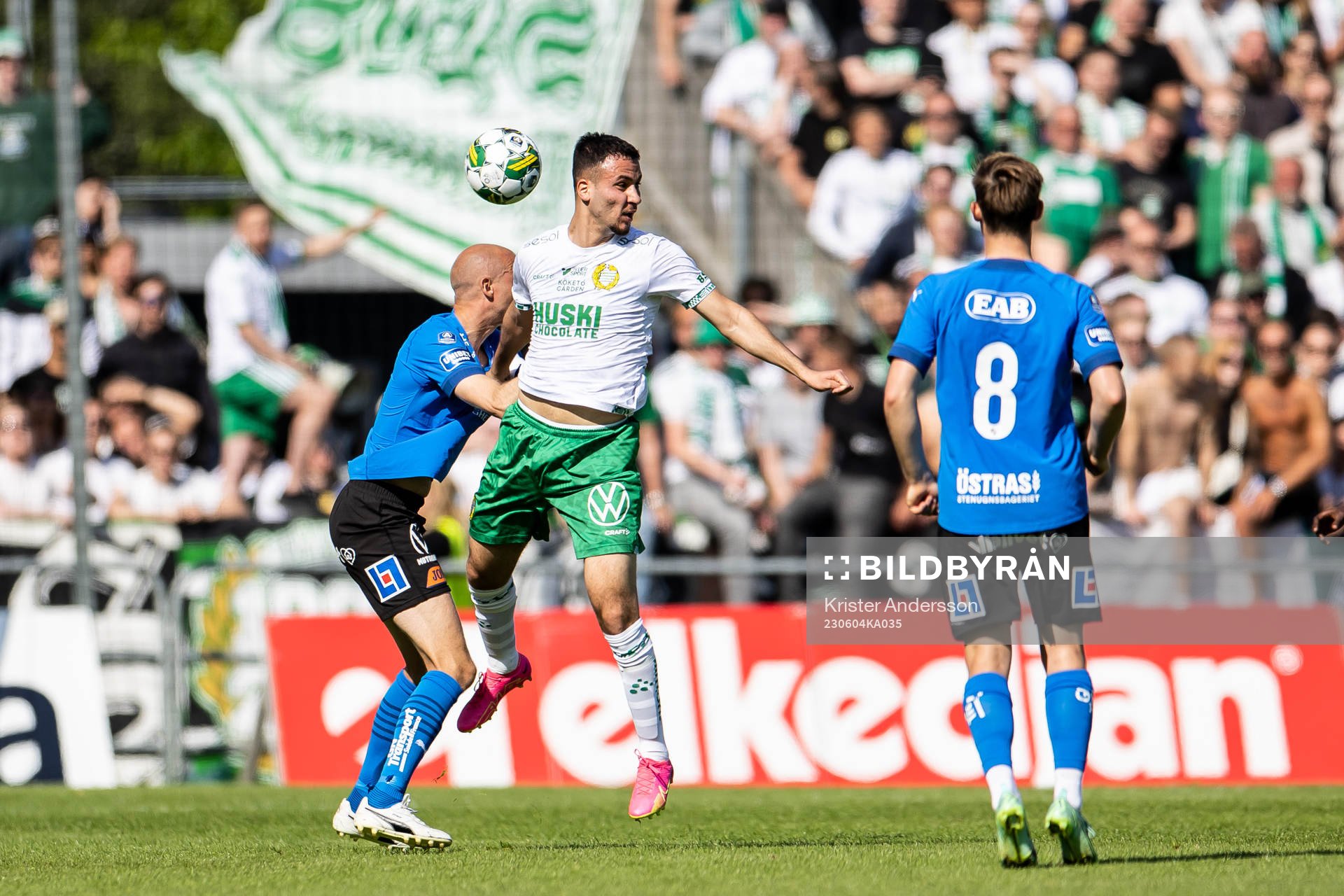 Halmstads Andreas Johansson och Hammarbys Abdelrahman