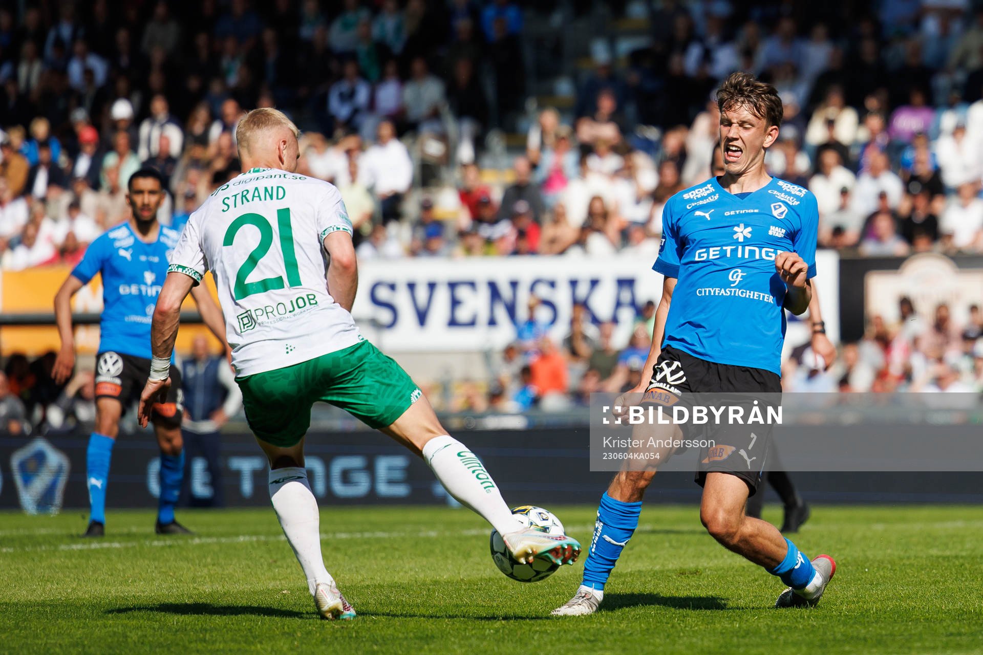 Hammarbys Simon Strand och Halmstads Kazper Karlsson