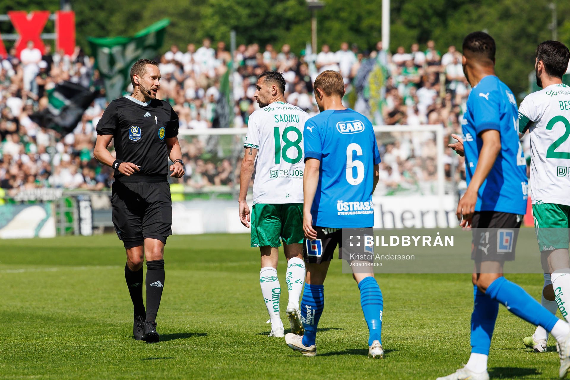 Domare Victor Wolf och Hammarbys Loret Sadiku