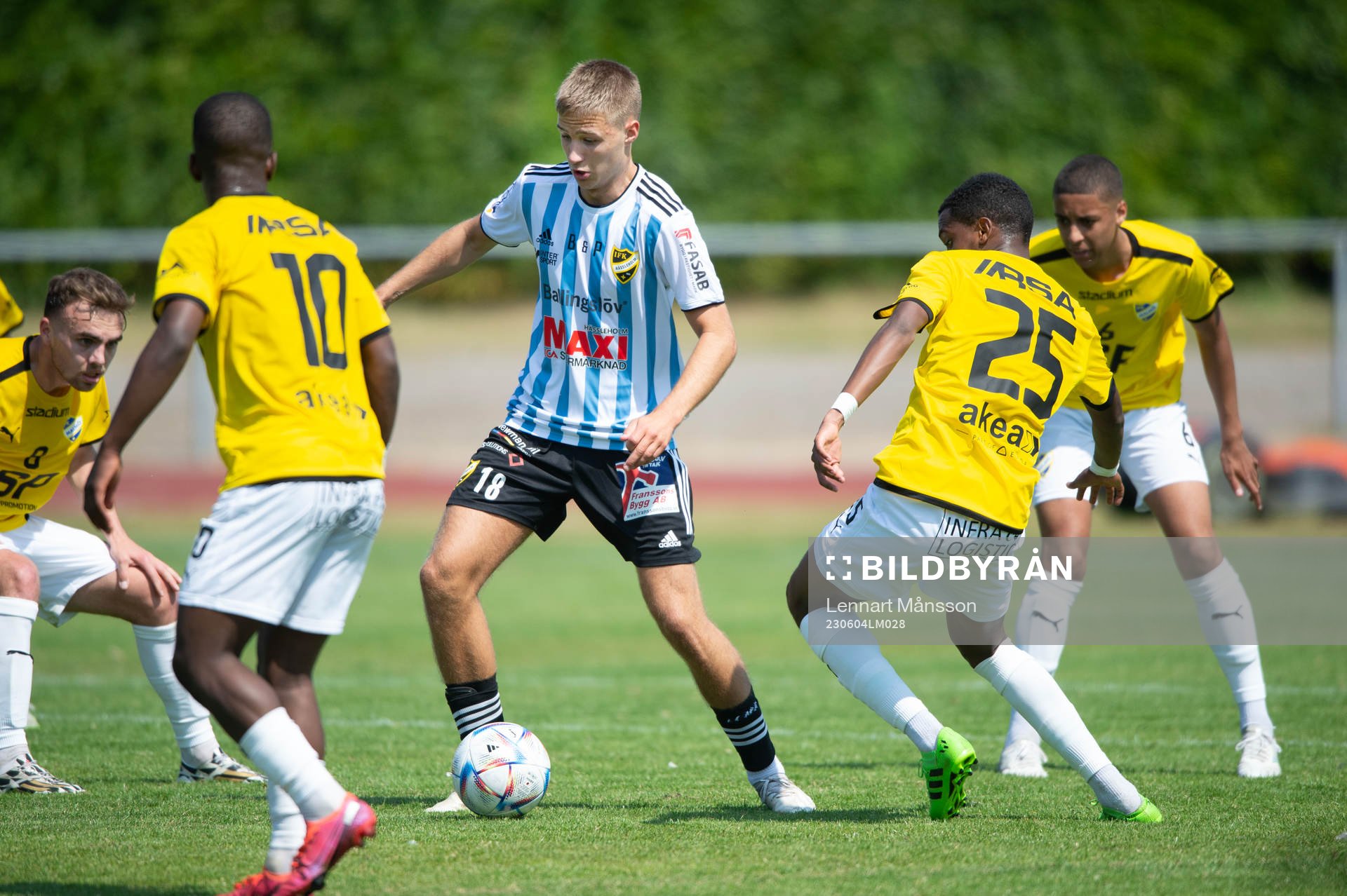 IFK Hässleholms André Gustafson i matchen i division 2
