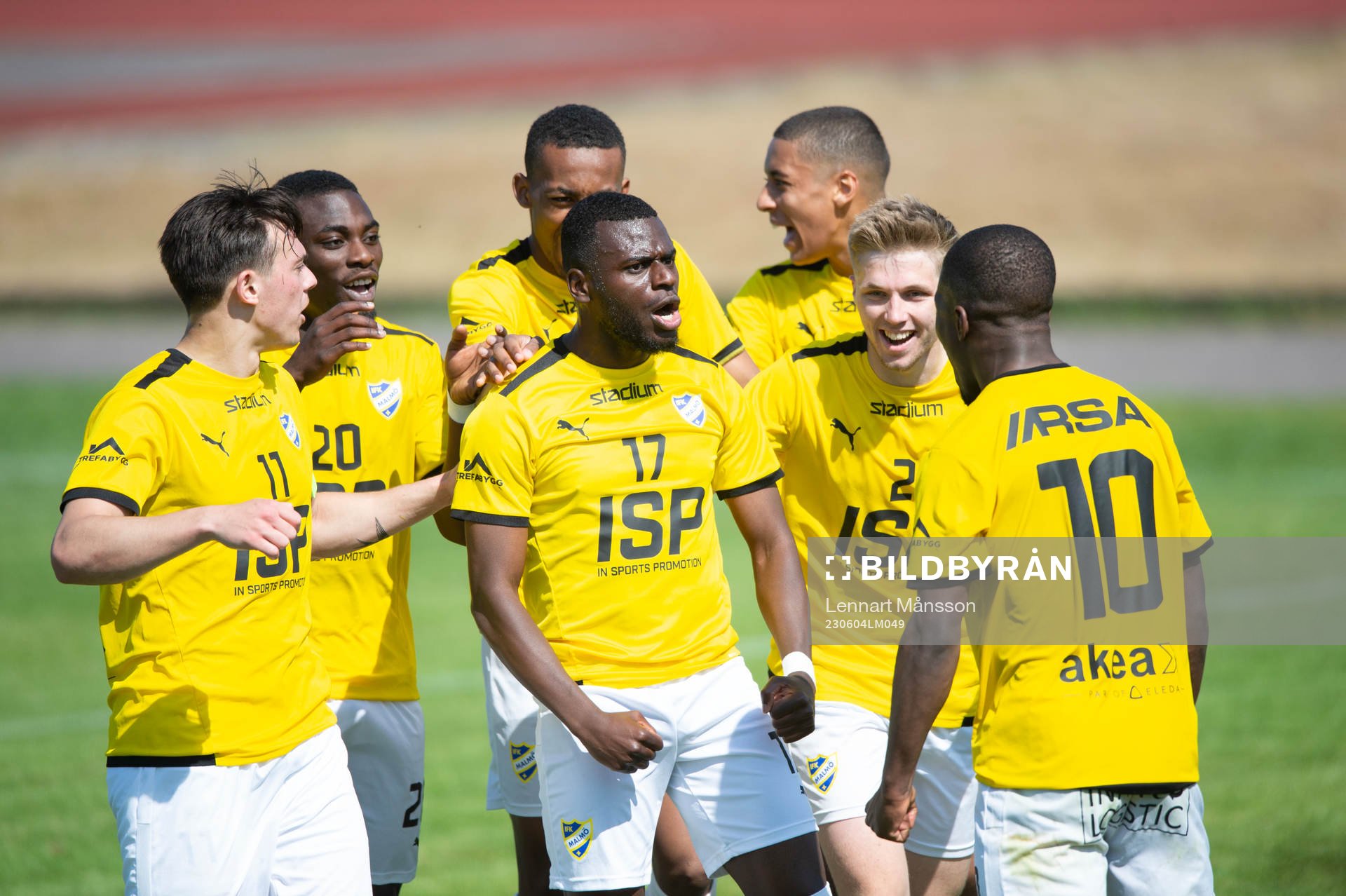 IFK Malmös Filston Mawana har gjort 2-1 och jublar
