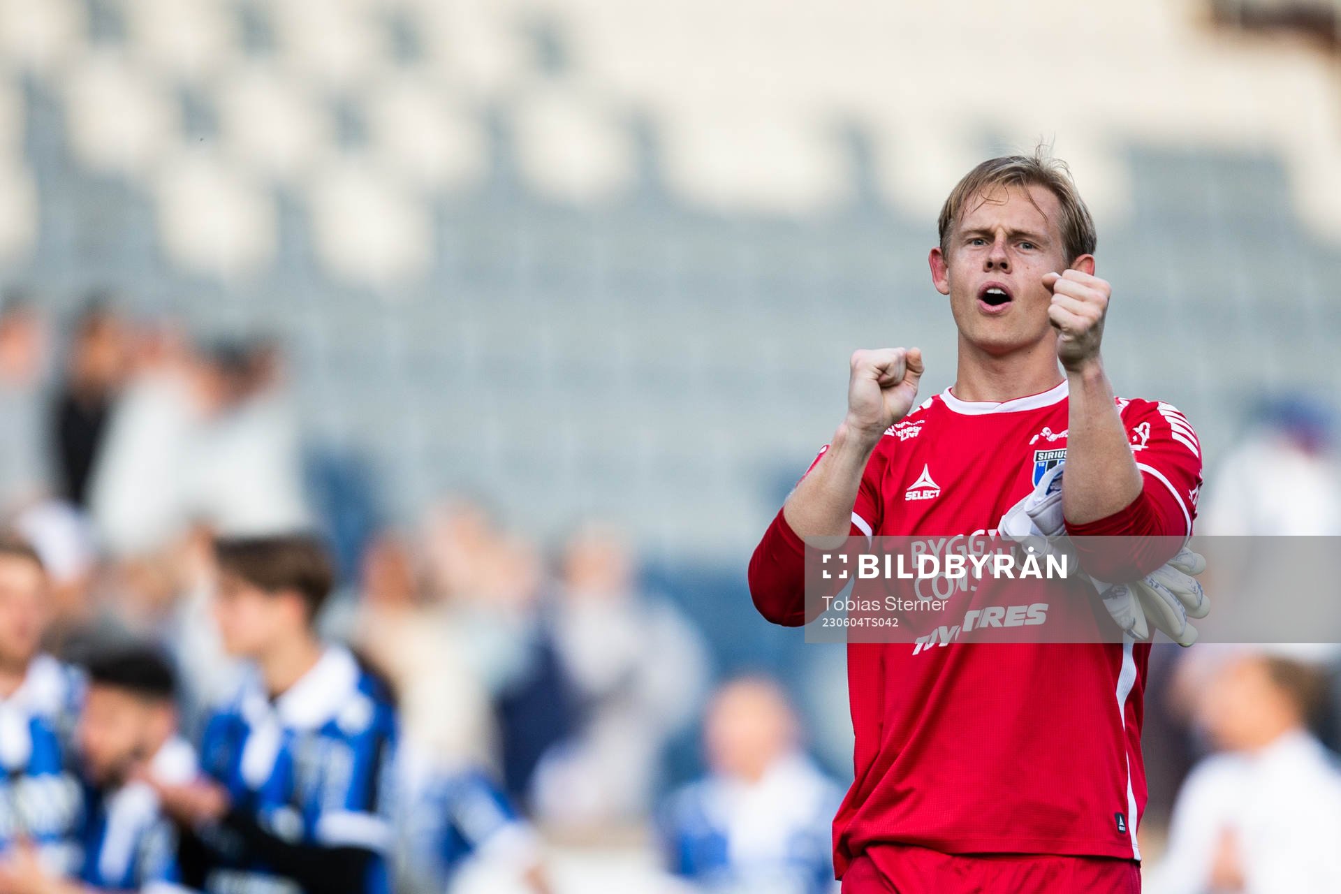 Sirius målvakt Jakob Tånnander jublar