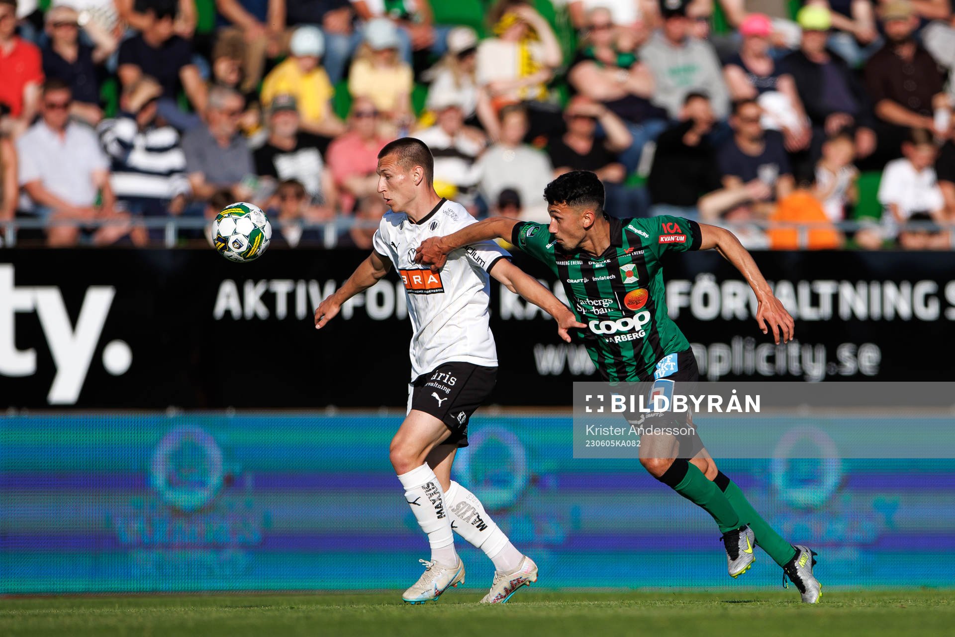 Häckens Kristoffer Lund Hansen och Varbergs Dion Krasniqi