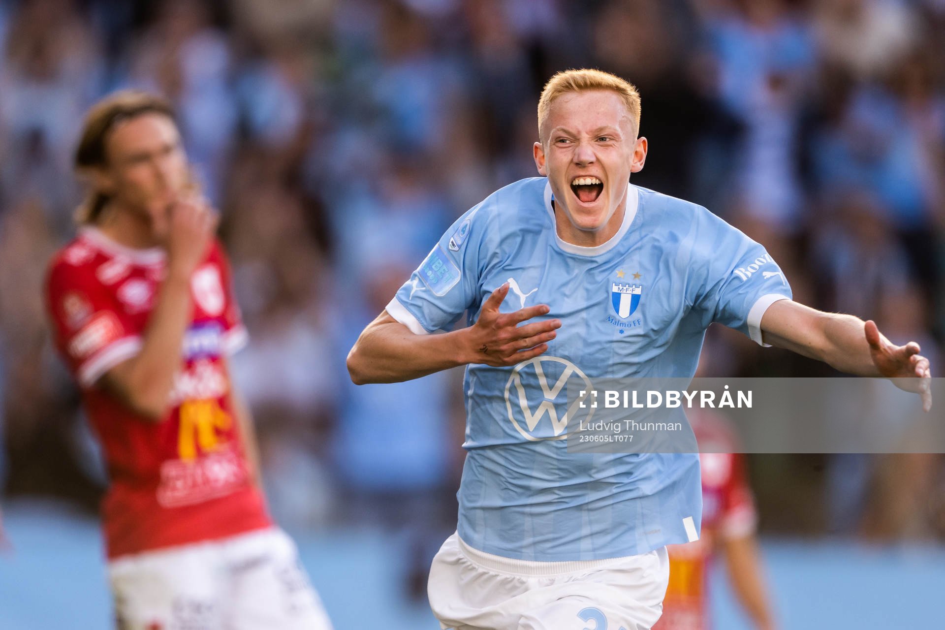 Malmö FFs Hugo Larsson jublar
