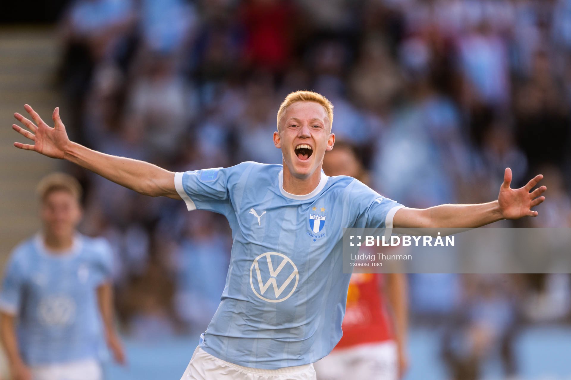 Malmö FFs Hugo Larsson jublar
