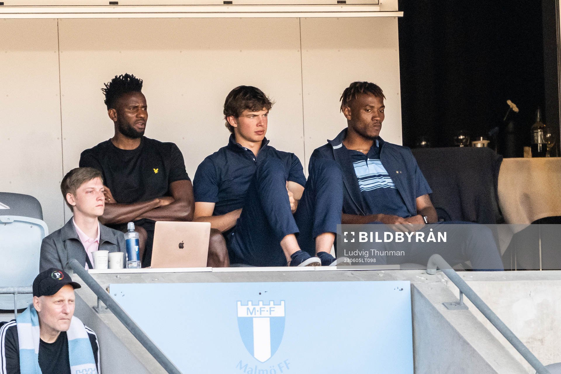 Malmö FFs Emmanuel Lomotey, Melker Ellborg och Samuel