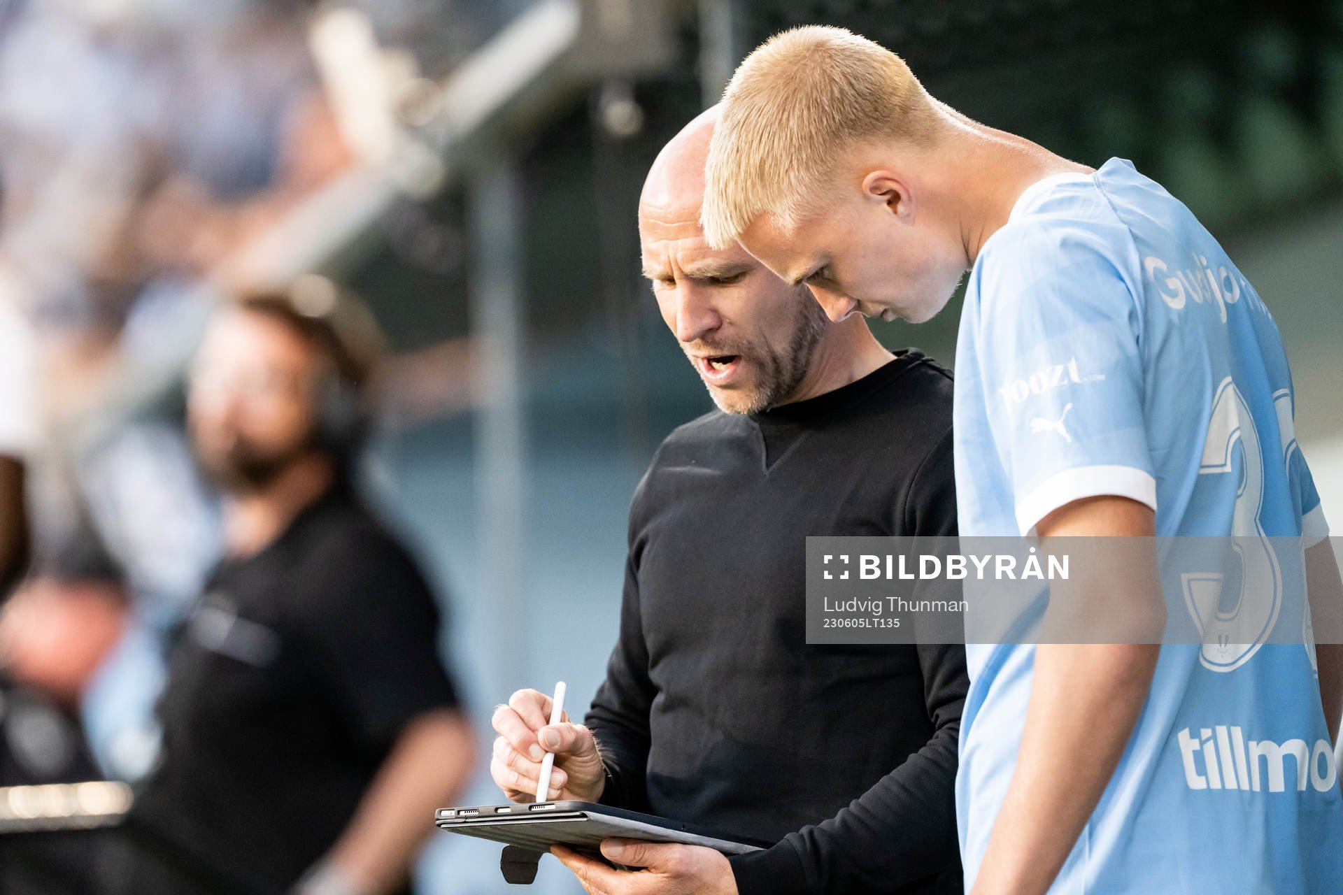 Malmö FFs tränare Henrik Rydström och Daniel Gudjohnsen