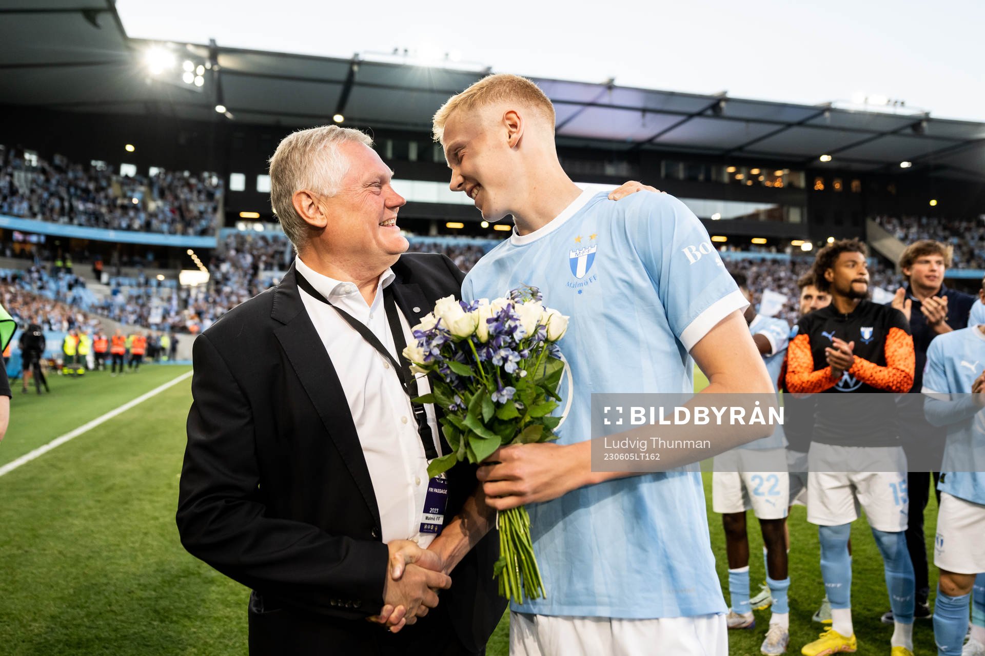 Malmö FFs ordförande Anders Pålsson och Hugo Larsson
