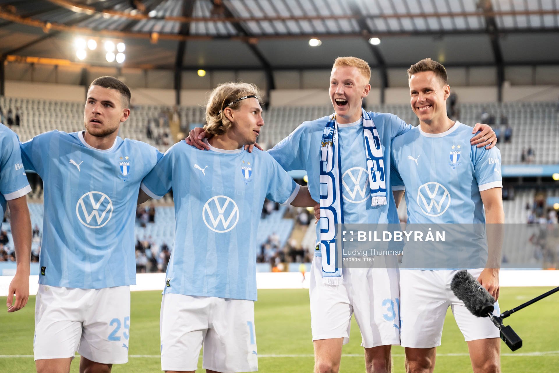 Malmö FFs Gabriel Busanello, Sebastian Nanasi, Hugo
