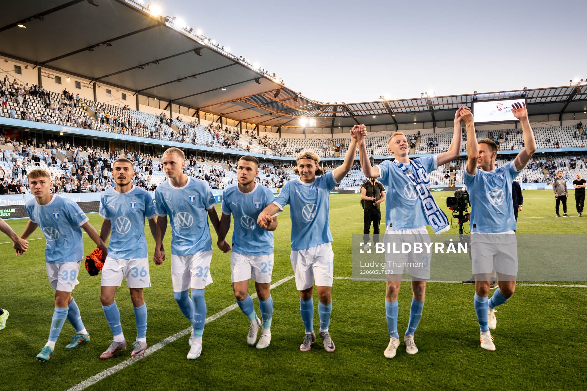 Malmö FFs spelare jublar