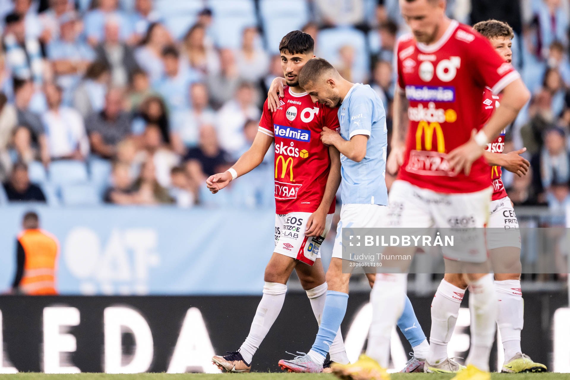 Degerfors Peter Gwargis och Malmö FFs Patriot Sejdiu