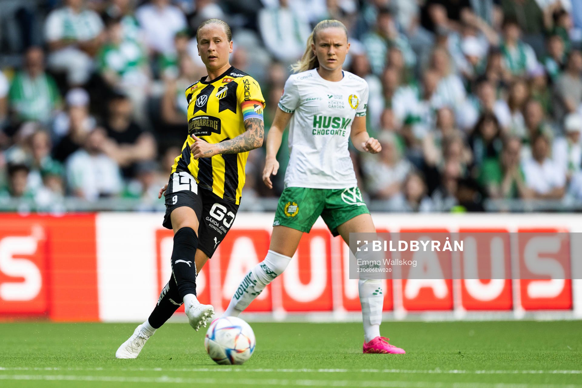Häckens Filippa Curmark och Hammarbys Matilda Vinberg