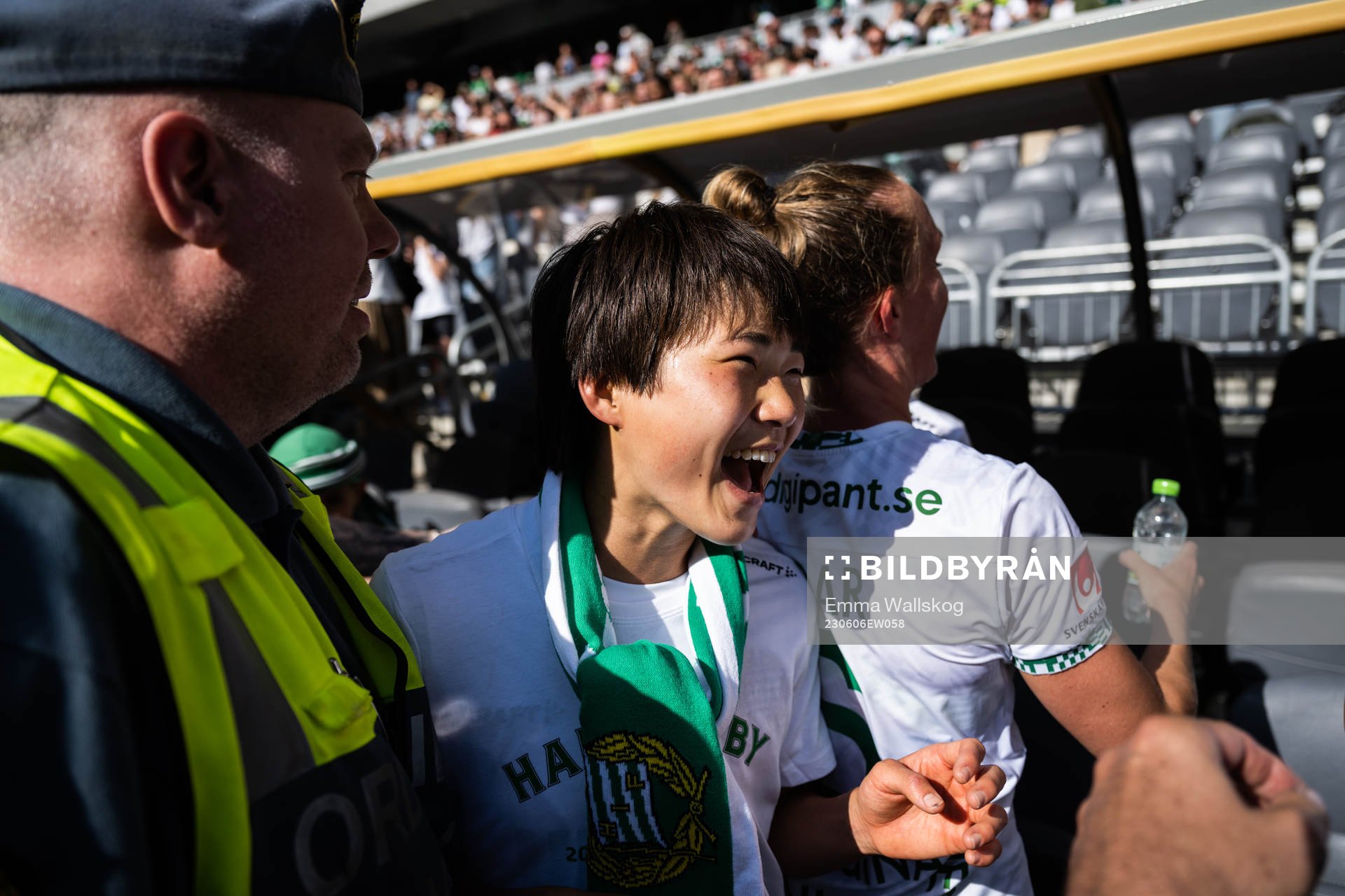 Hammarbys Maika Hamano jublar