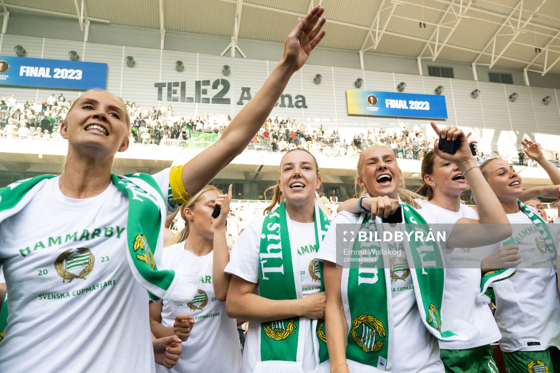 Hammarbys spelare jublar